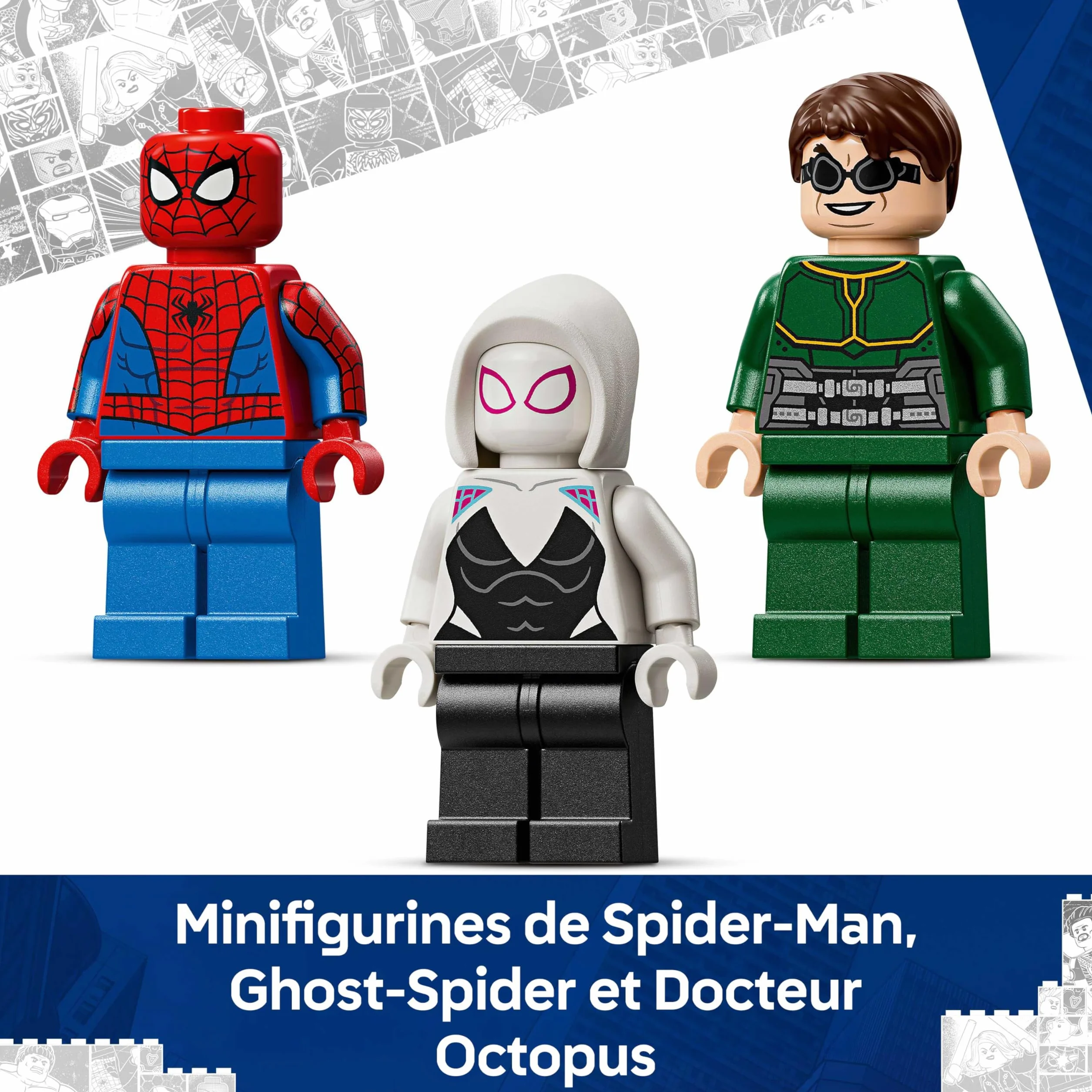 LEGO Marvel Le Combat des Robots Spider-Man contre Docteur Octopus Jouet Super-Héros 2 Figurines Action 3 Minifigurines 76338