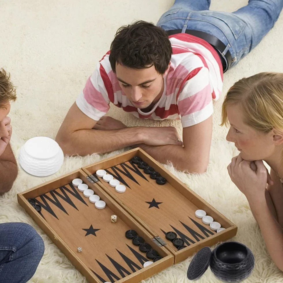 Round Woven Go Game Stones Bowl Go Chess Storage Container Go Game Game Cans Bowls for Strategy Strategy Board Game Chess Games