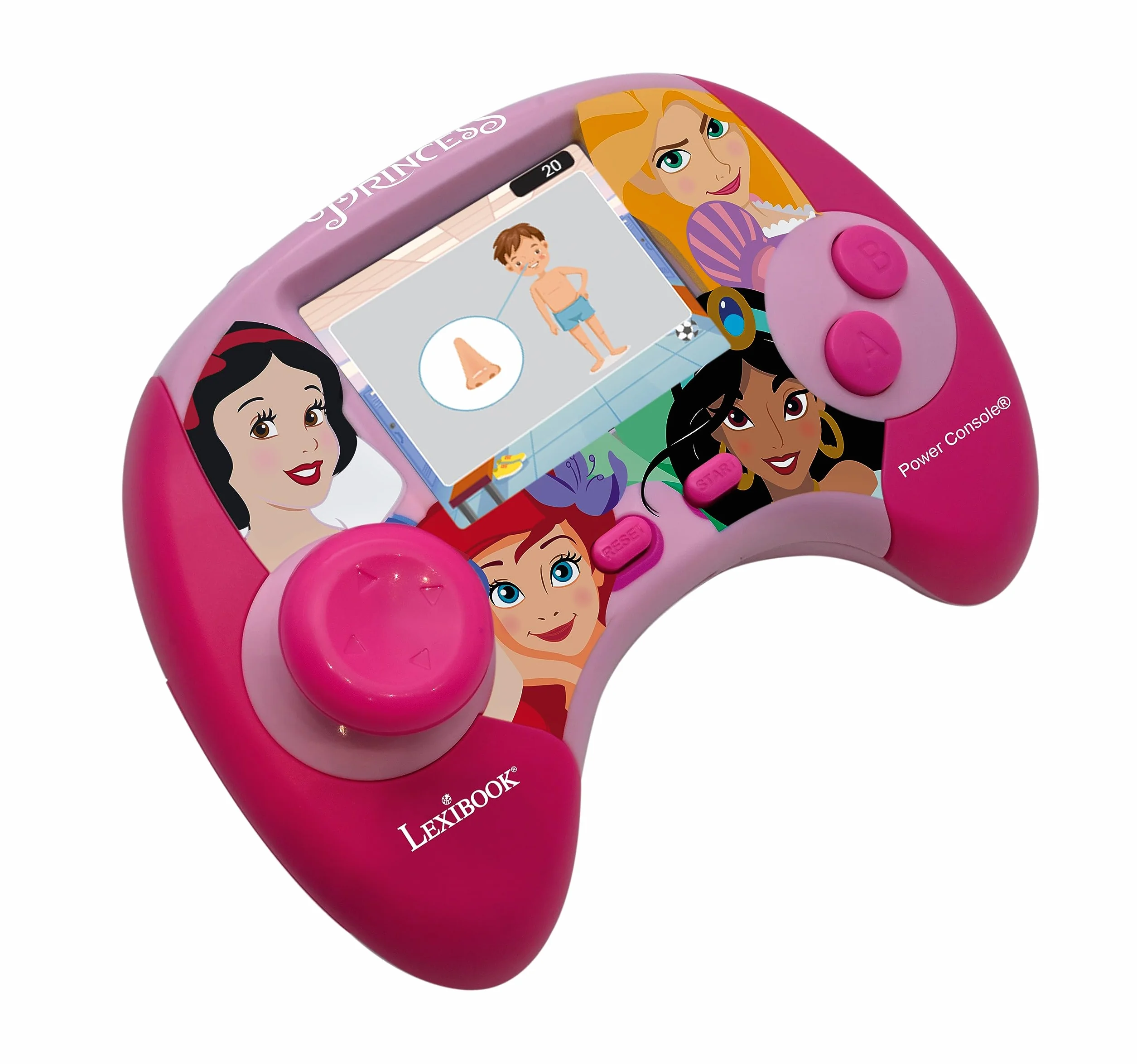 Lexibook Disney Princesses Power Console Console de Jeux éducative bilingue Français/Anglais 100 activités JCG100DPi1