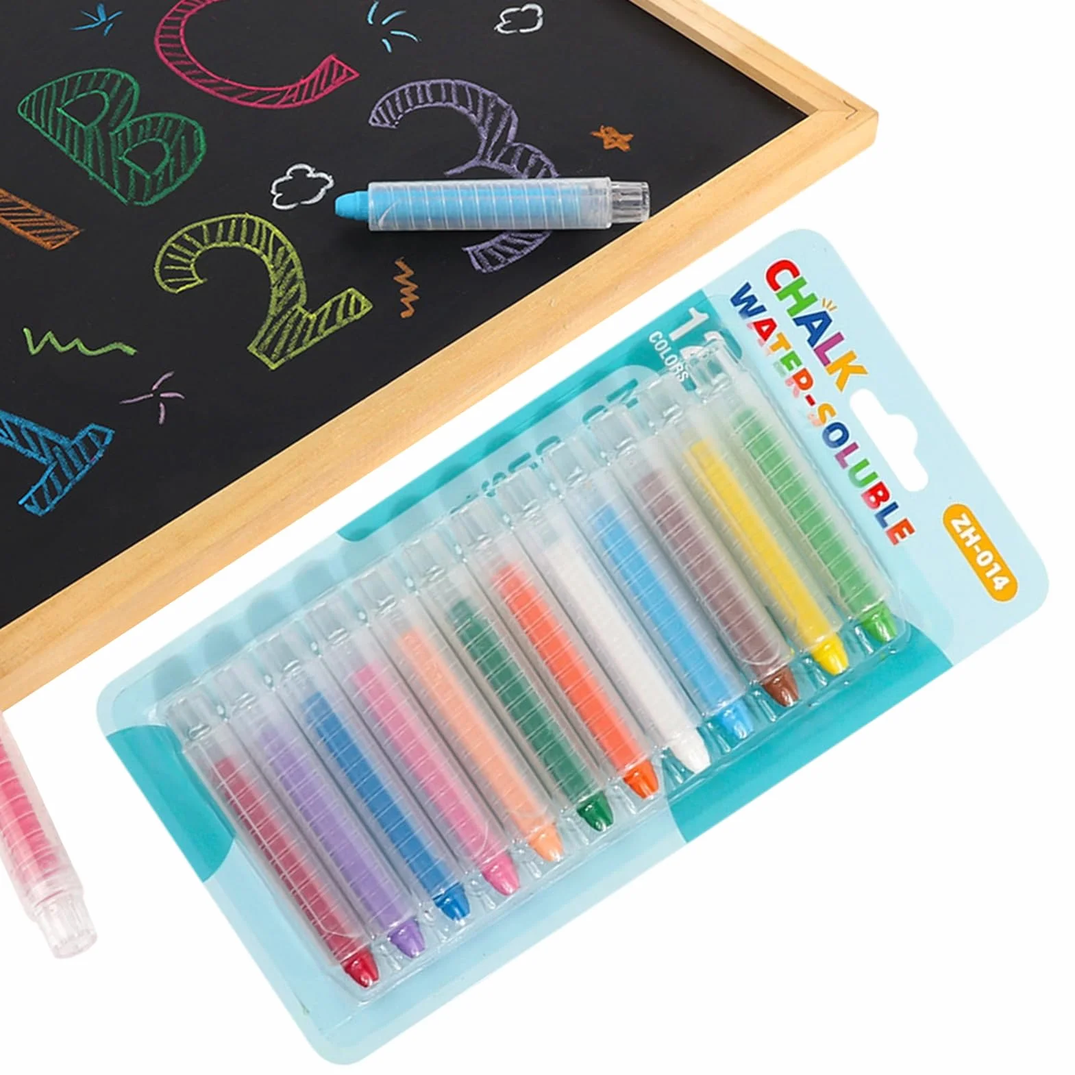 Craie Sans Poussière Pour Tableau Noir 12 Couleurs Pastel