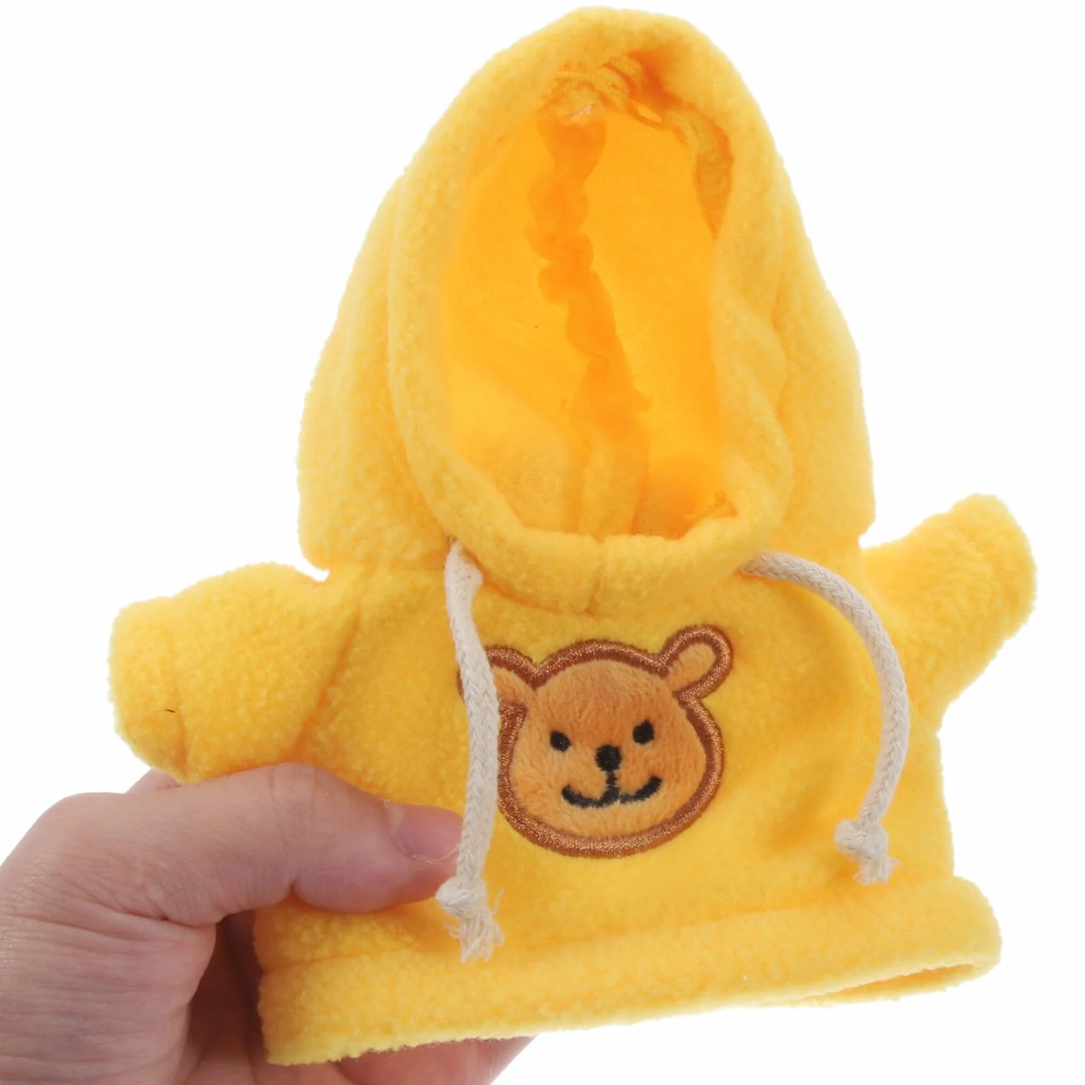 Toyvian 2 Pièces Petit Ours en Peluche Poupée Costume Animal en Peluche Tenue Fille Garçon Pull À Capuche Vêtements