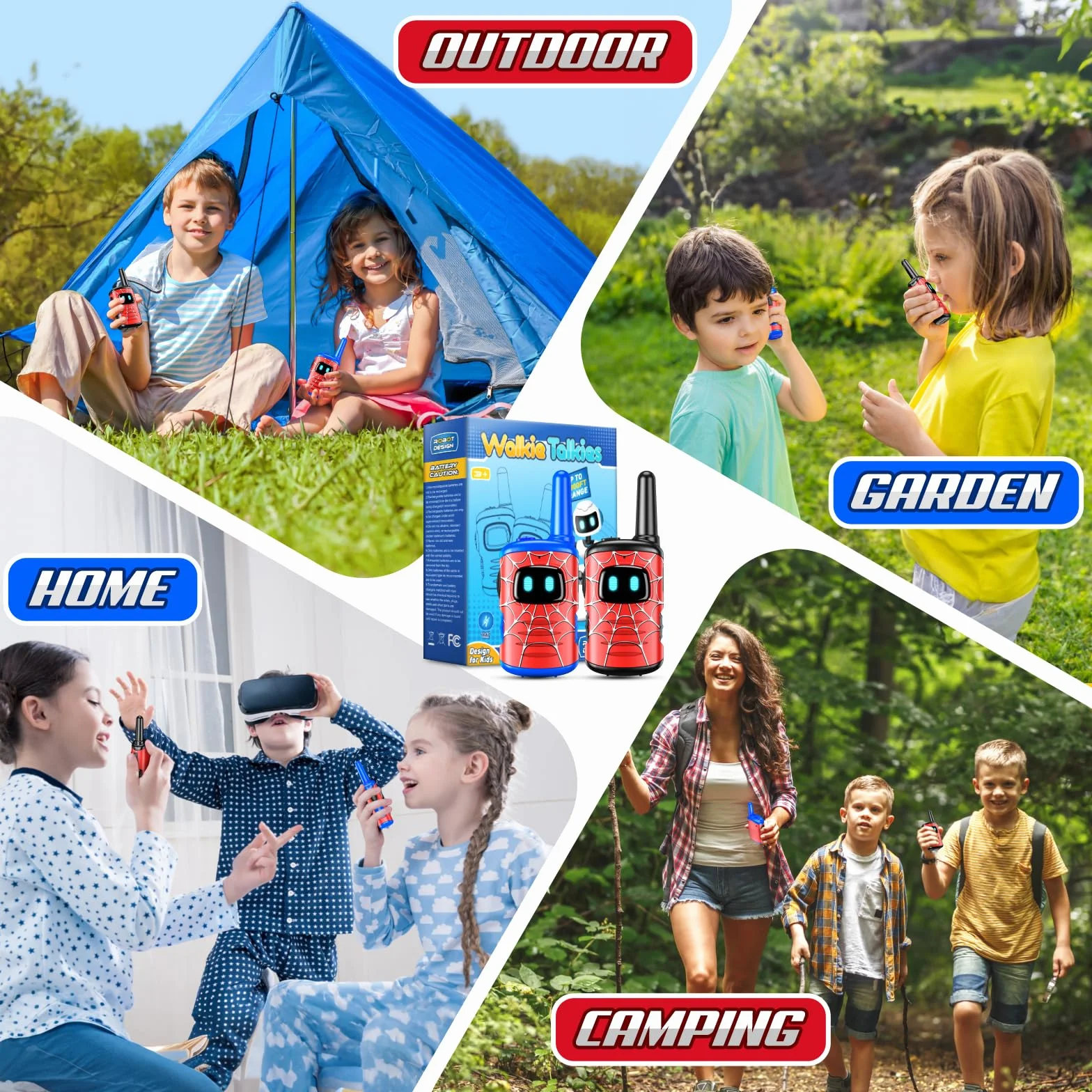 Talkie Walkie Rechargeable Enfants 3-10 Ans Jouet Extérieur