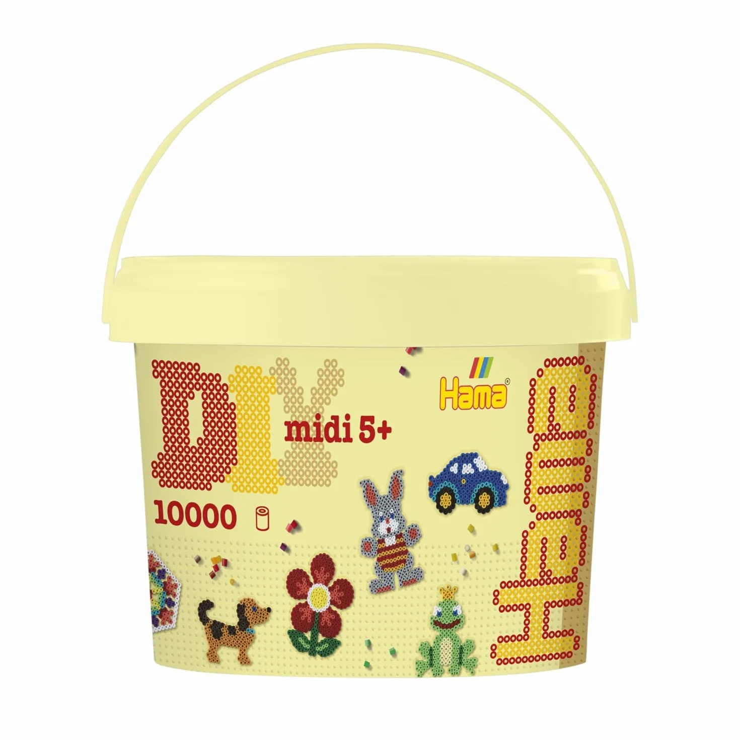 Hama Midi Beads Bucket 10,000 Fuse Beads Mosaic Decoration Arts & Craft for Children Ages 5+