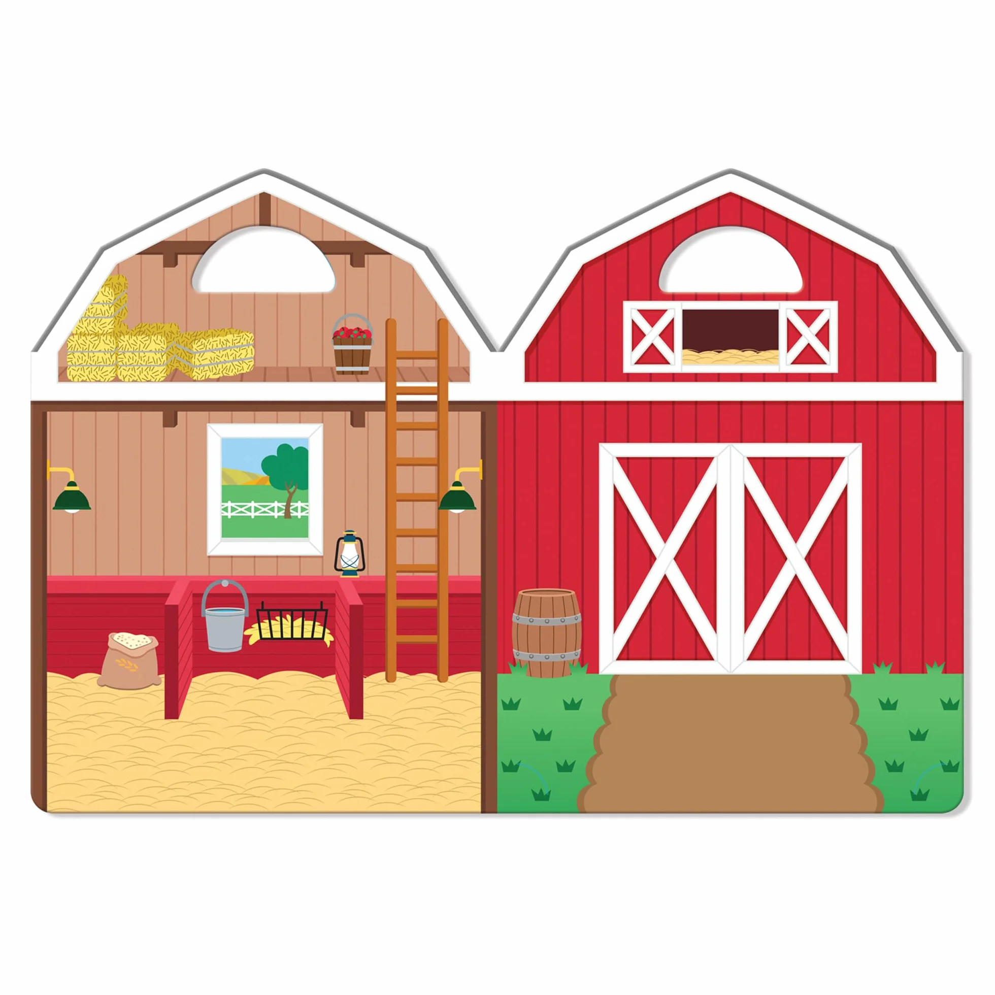 Melissa & Doug Kit Autocollants Réutilisables La Ferme Livre D’Activités Stickers Animaux Repositionnables 4 Ans+