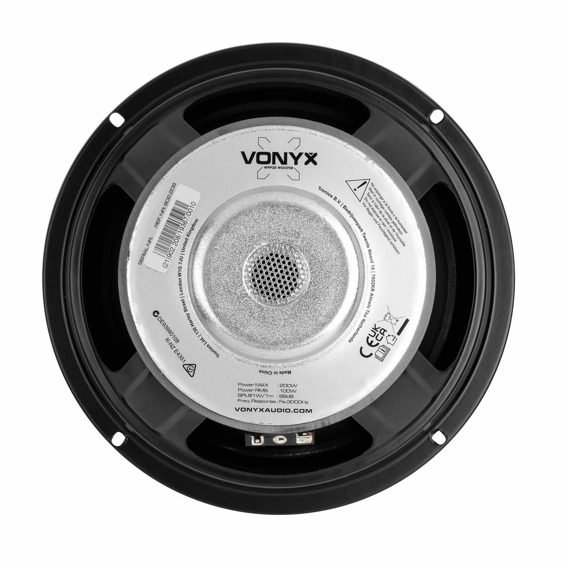 Fenton WPP20 Haut-Parleur de Graves 8 Pouces 20cm 200W 8 Ohms Caoutchouc Bobine Résistante à la Chaleur Enceinte HiFi