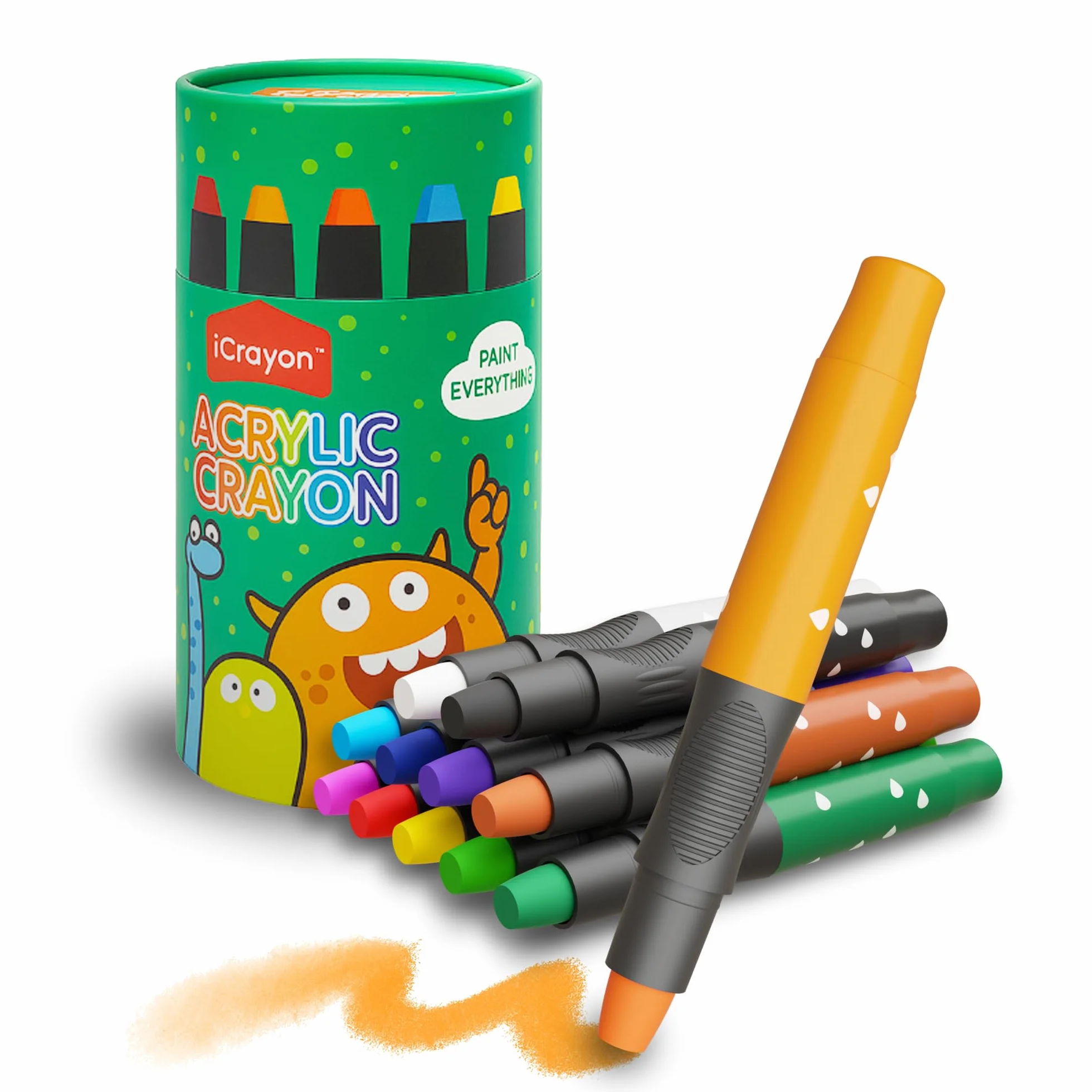 Bâtons de peinture enfant 12 couleurs lavables non toxiques séchage rapide sans taches