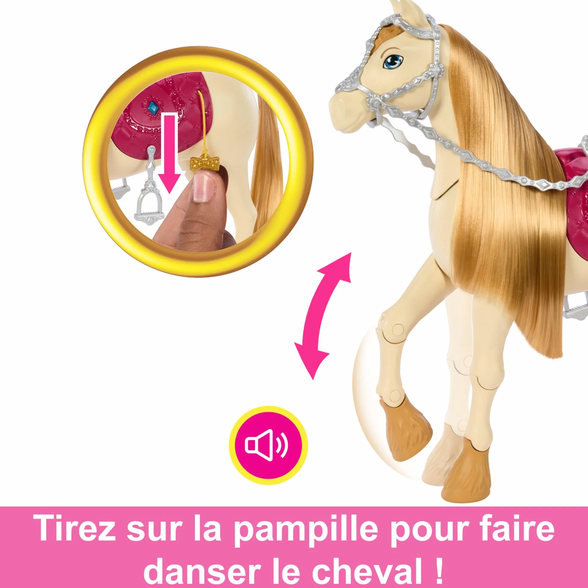 Barbie HXJ42 Les Mystères de la Poursuite du Cheval Perdu et Son Cheval Tornade