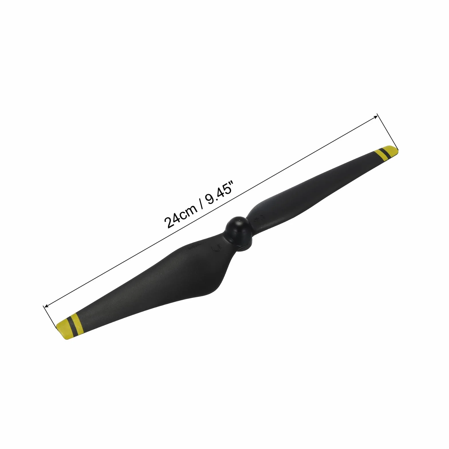 Hélices RC 24cm Plastique Noir Doré Autobloquante Faible Bruit pour Avion Drone 4 Ensemble