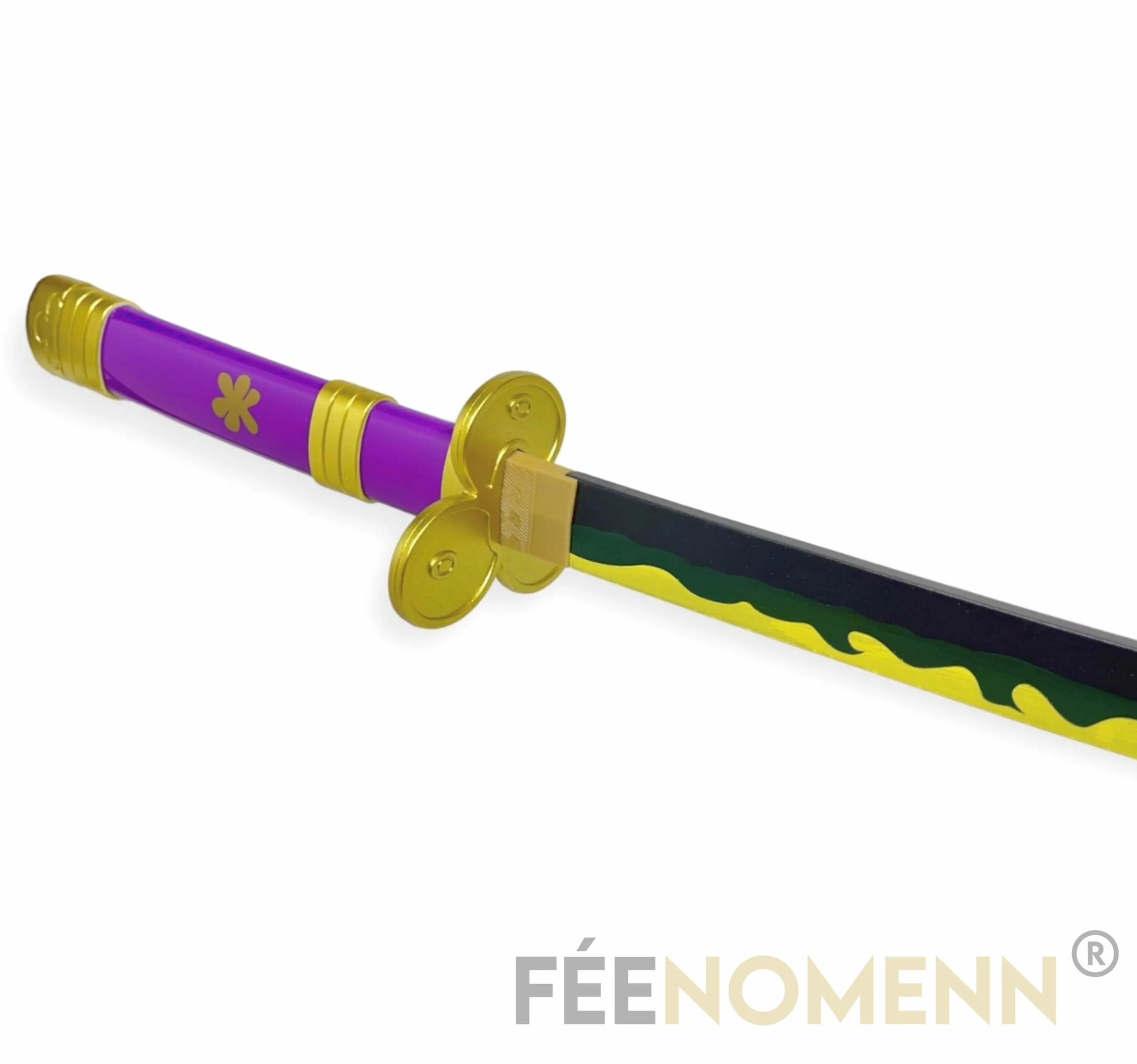 FÉENOMENN Katana One Piece Zoro Enma Épée Lame Bois Support Japonais