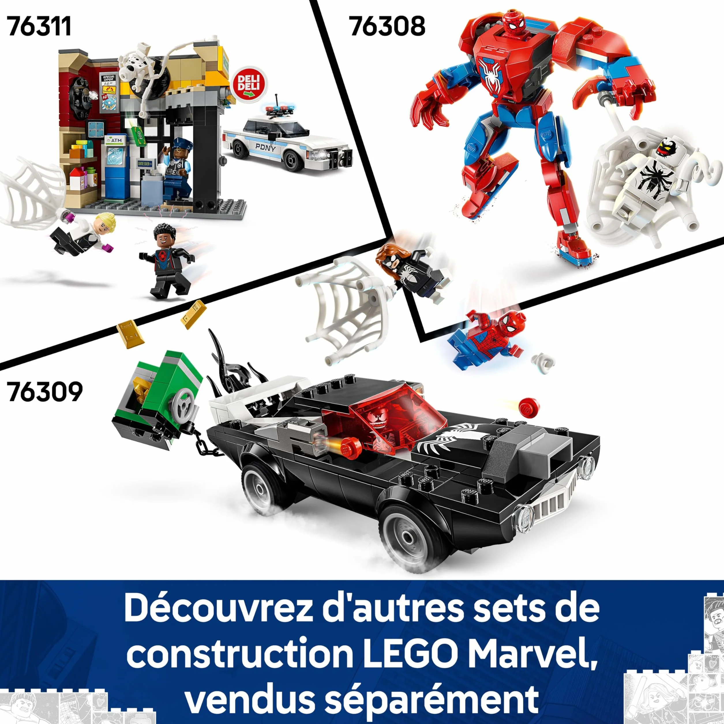 LEGO Marvel Spider-Man Mech vs. Anti-Venom 76308 Building Toy with 2 Minifigures for 6+ Year Old Boys and Girls