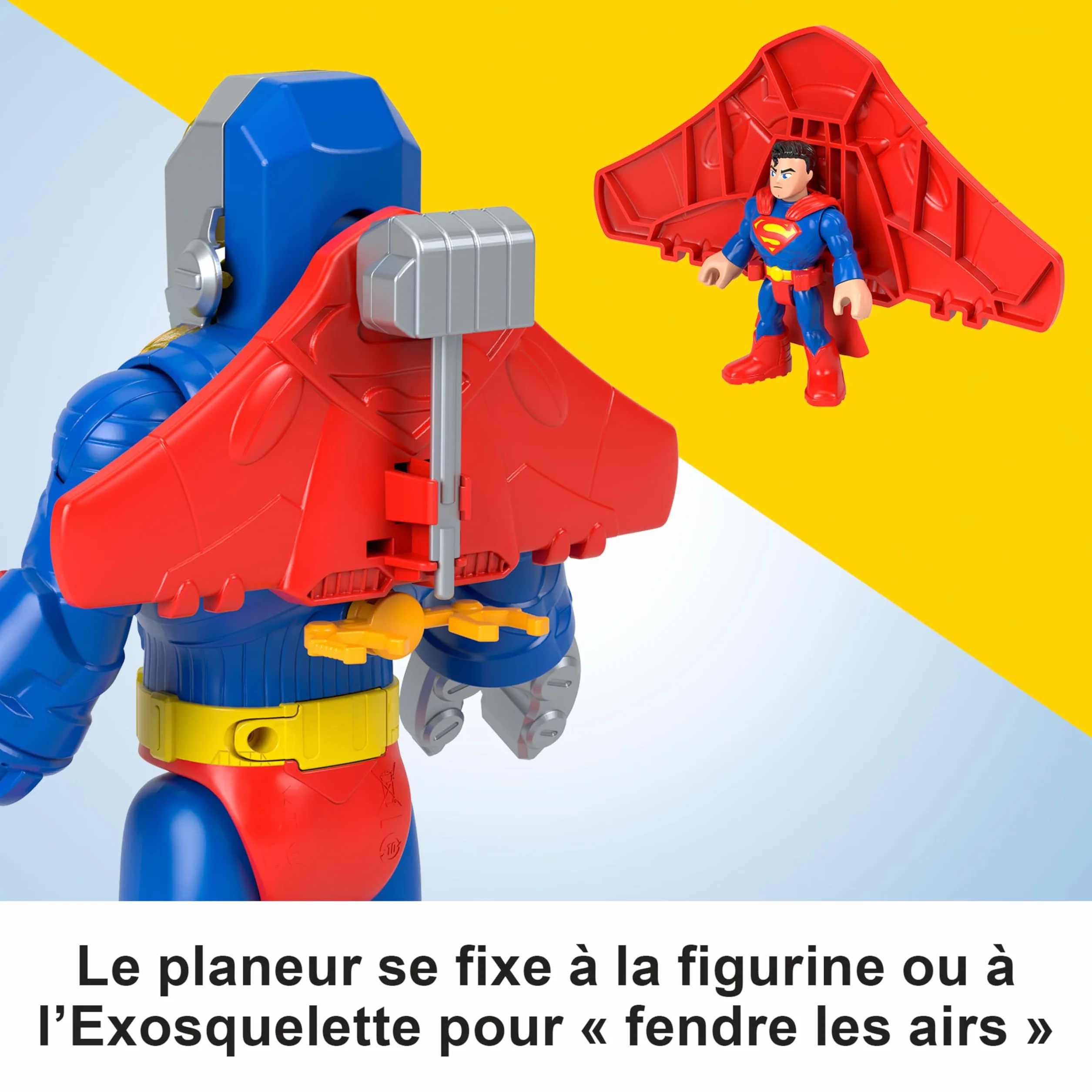 Fisher-Price Imaginext Robot Superman XL DC Super Friends 30 cm avec sons et lumières JCT47