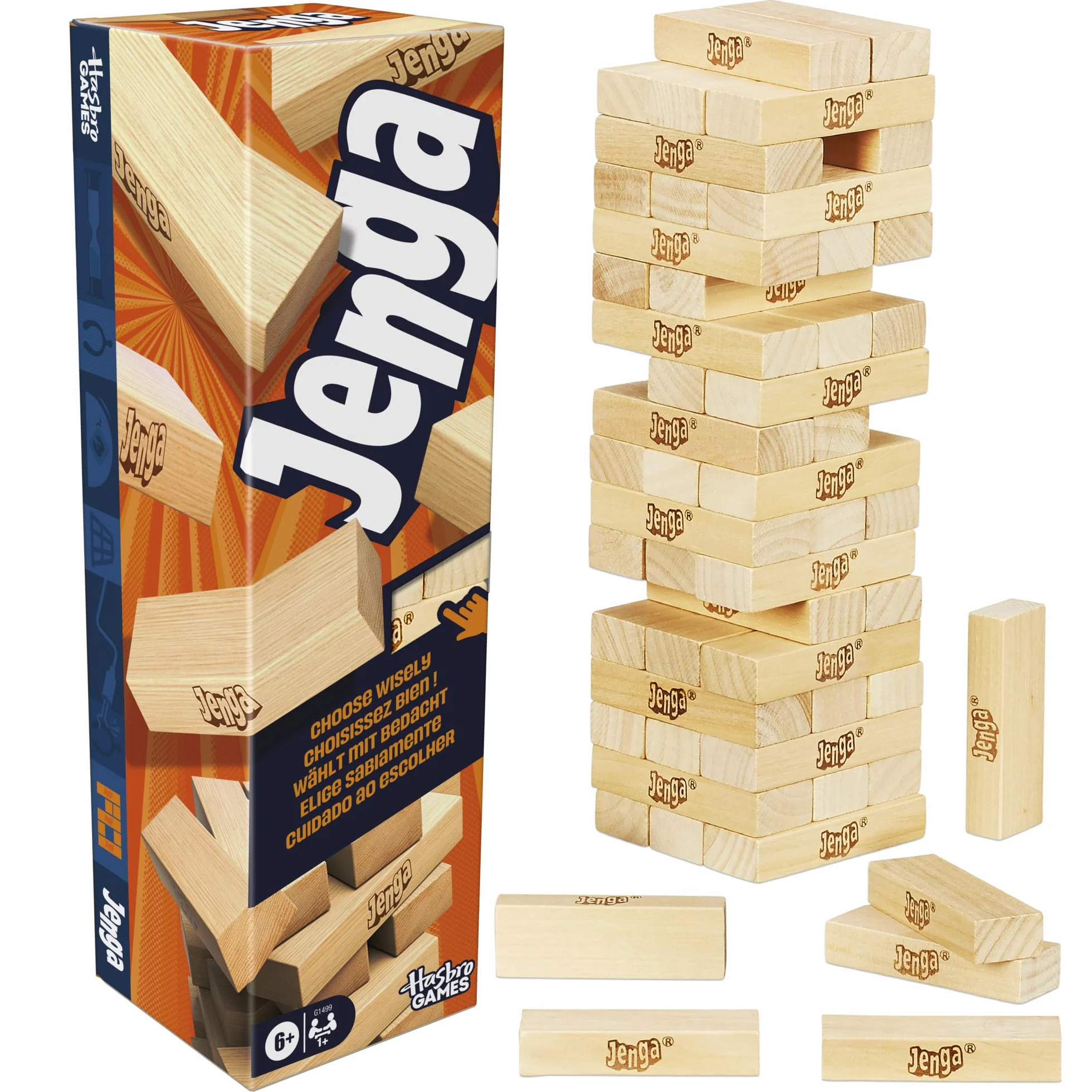Hasbro Jenga 2025 Jeu Officiel Plus de Façons de Jouer
