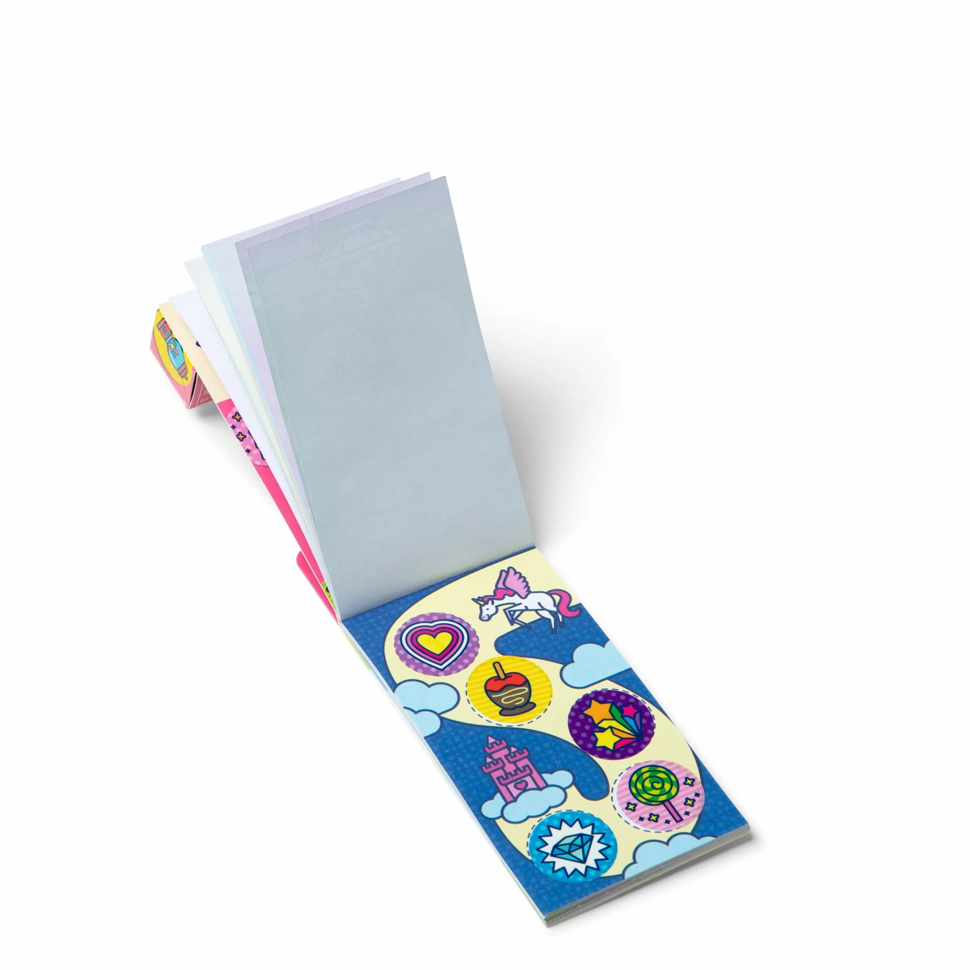 Melissa & Doug Sticker Wow Mini Bloc D’Activités + Recharge 200 Autocollants pour Tamponneuse À Stickers - Activité Manuelle Enfant 3 Ans+