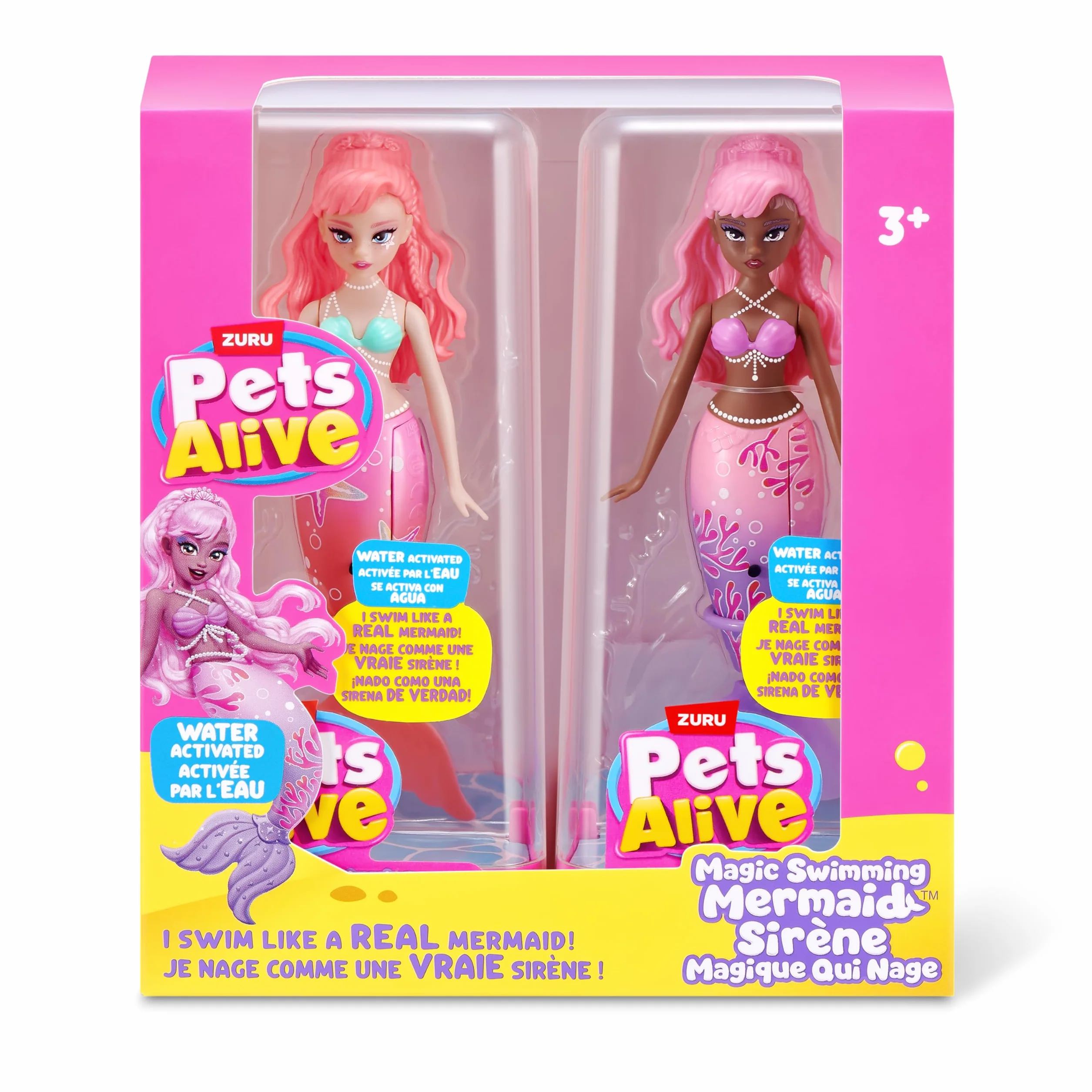 Pets Alive Water Activated Swimming Mermaid Sea Star Coral 2 PK