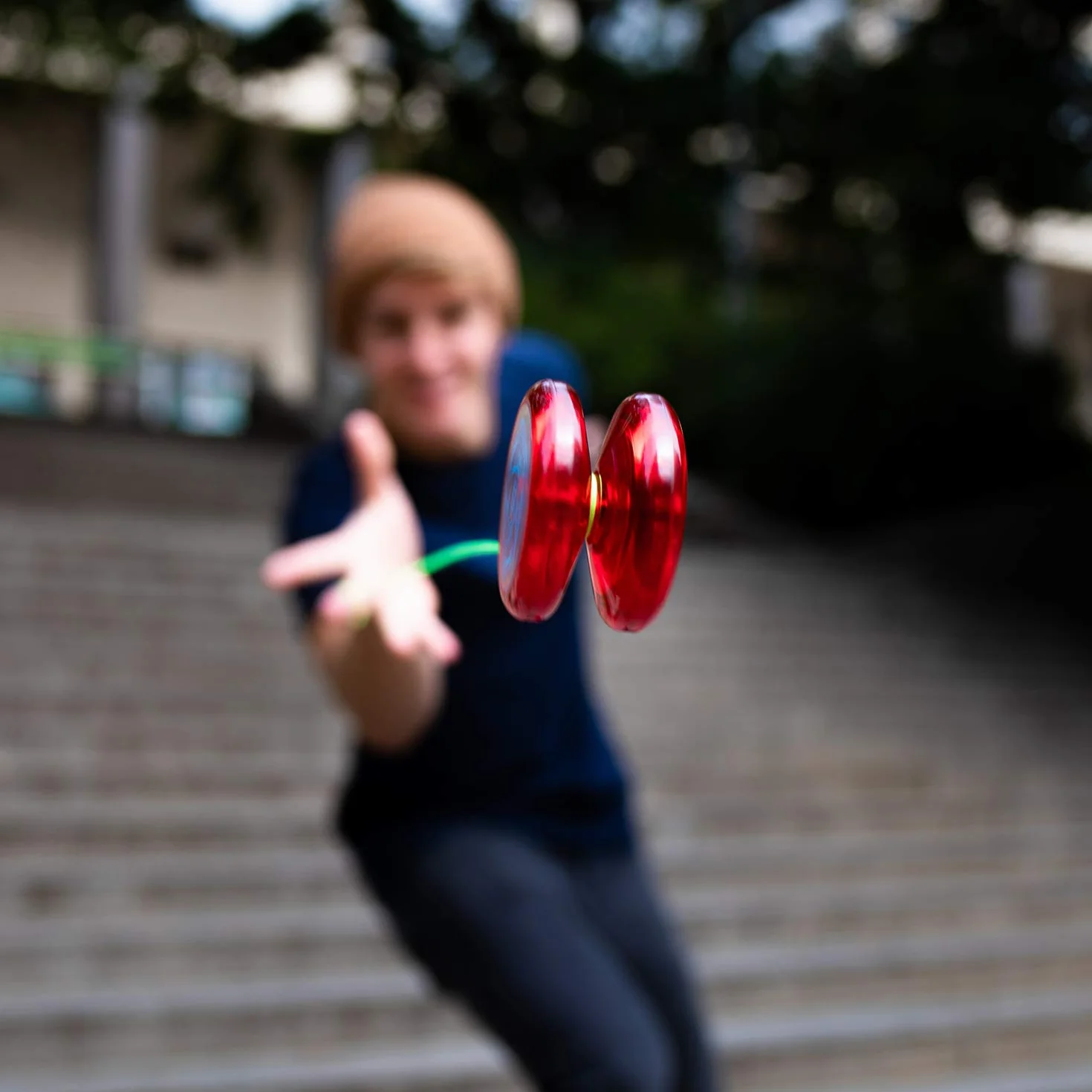 YoyoFactory SPINSTAR Yo-Yo Bleu pour Débutants avec Ficelle et Instructions