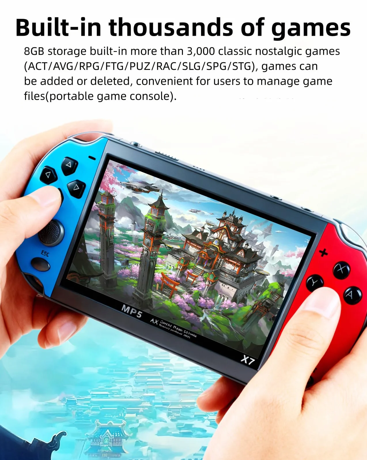 Console de Jeu Rétro Portable 3000 Jeux Intégrés Simulateurs Vidéo Musique Cadeau Enfants