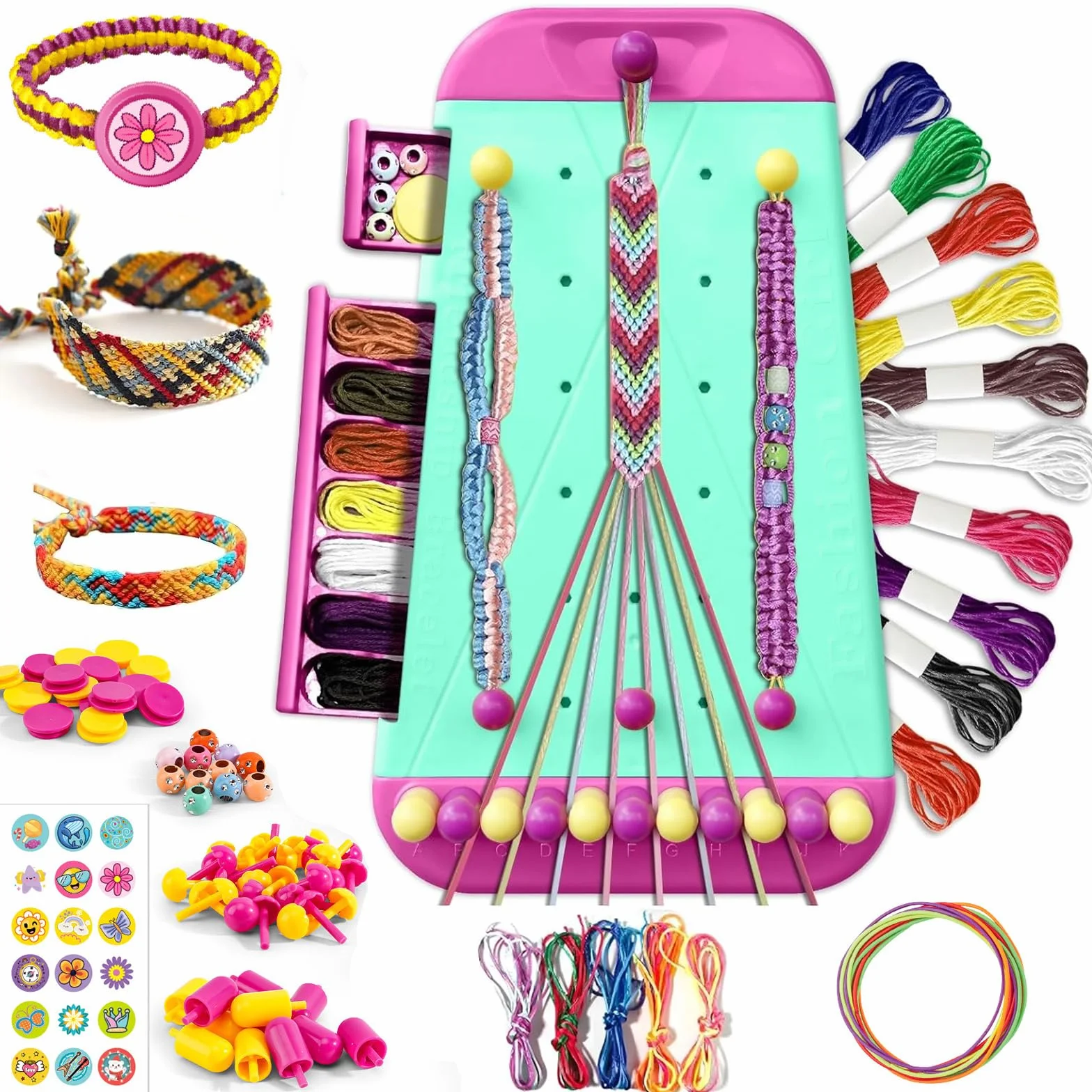 Kit Bracelet Brésilien pour Enfants 8-12 Ans, Fabrication de Bracelets d'Amitié Filles Cadeaux Noël Anniversaire