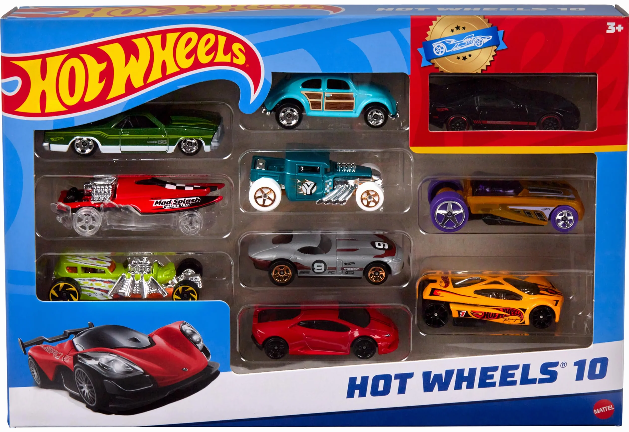 Hot Wheels Coffret 10 Voitures 1:64 Jouet Enfant 4 Ans+