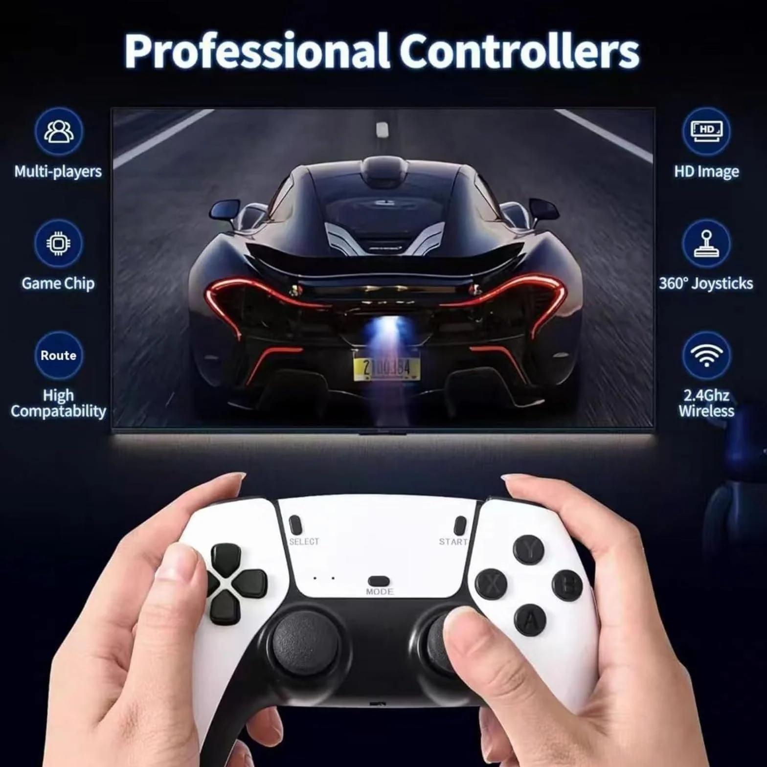 Console de jeu d'arcade rétro sans fil M15 2,4 G 64 Go/128 Go plus de 20 000 jeux intégrés