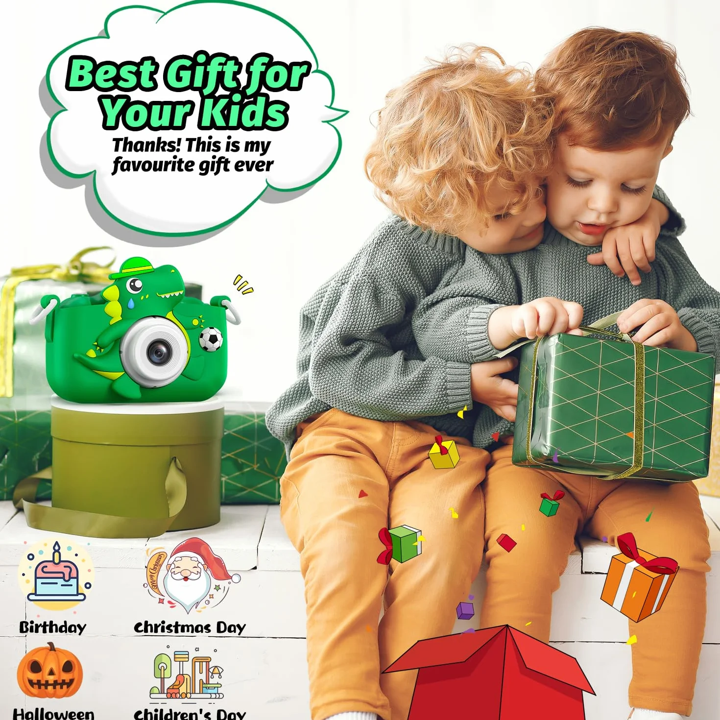 Cimizi Appareil Photo Enfant 2.0 Pouces Numérique HD 1080p avec 32GB Carte
