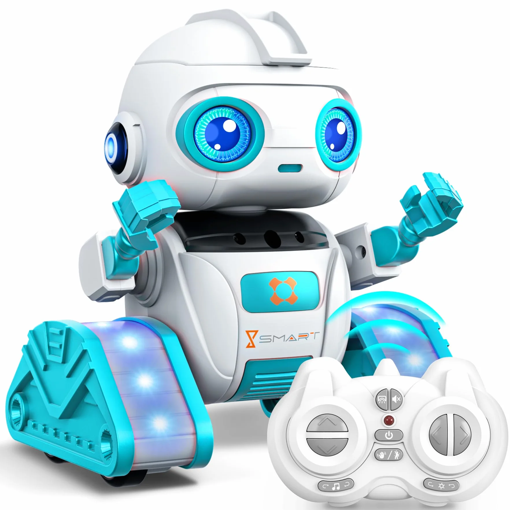 Robot Enfant Jouet Télécommandé Rechargeable avec Veilleuse Projecteur Ciel Etoile pour Garçons et Filles 3-8 Ans Cadeau d'Anniversaire