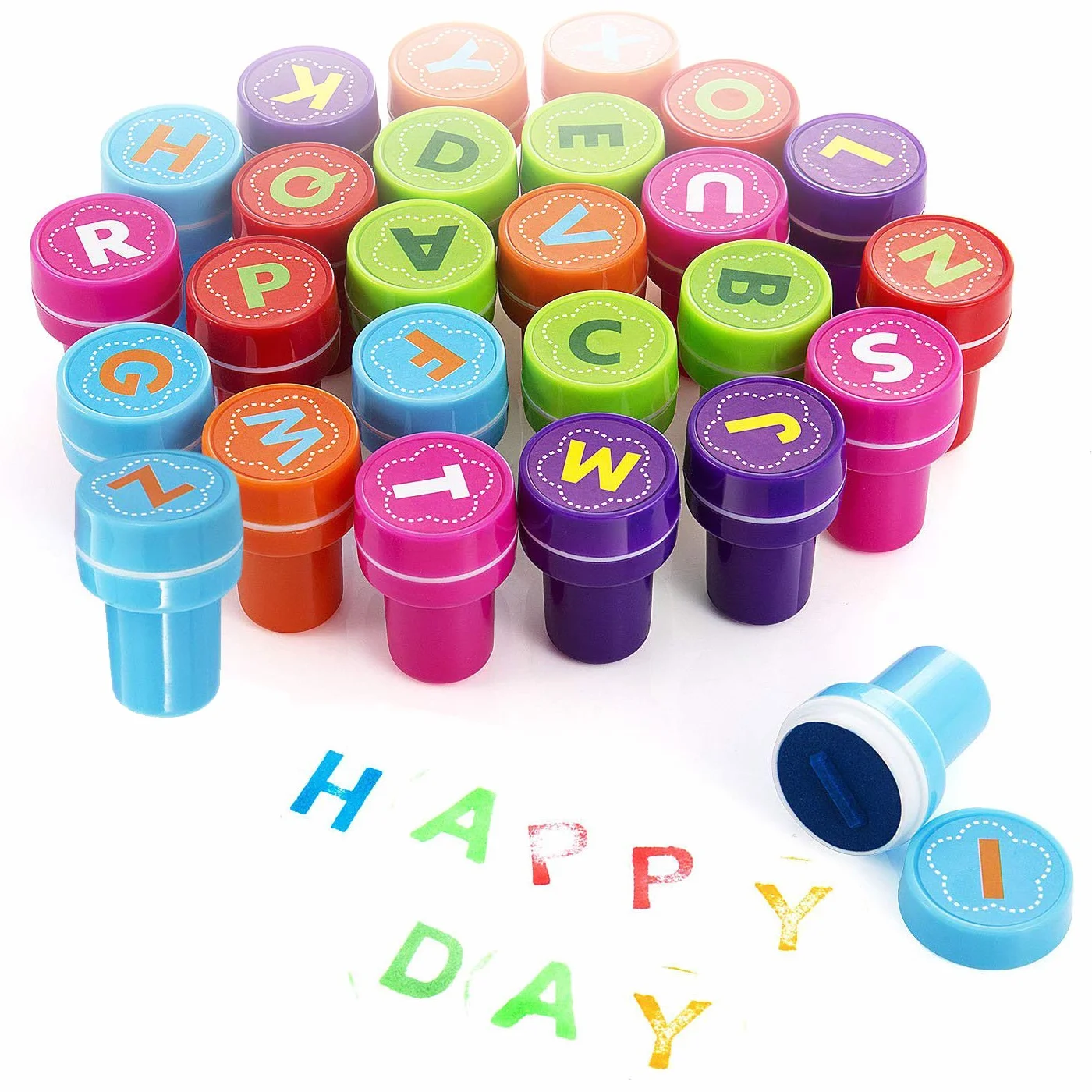 Tampons Encreurs Enfants 26Pcs Alphabet Cadeau Éducatif