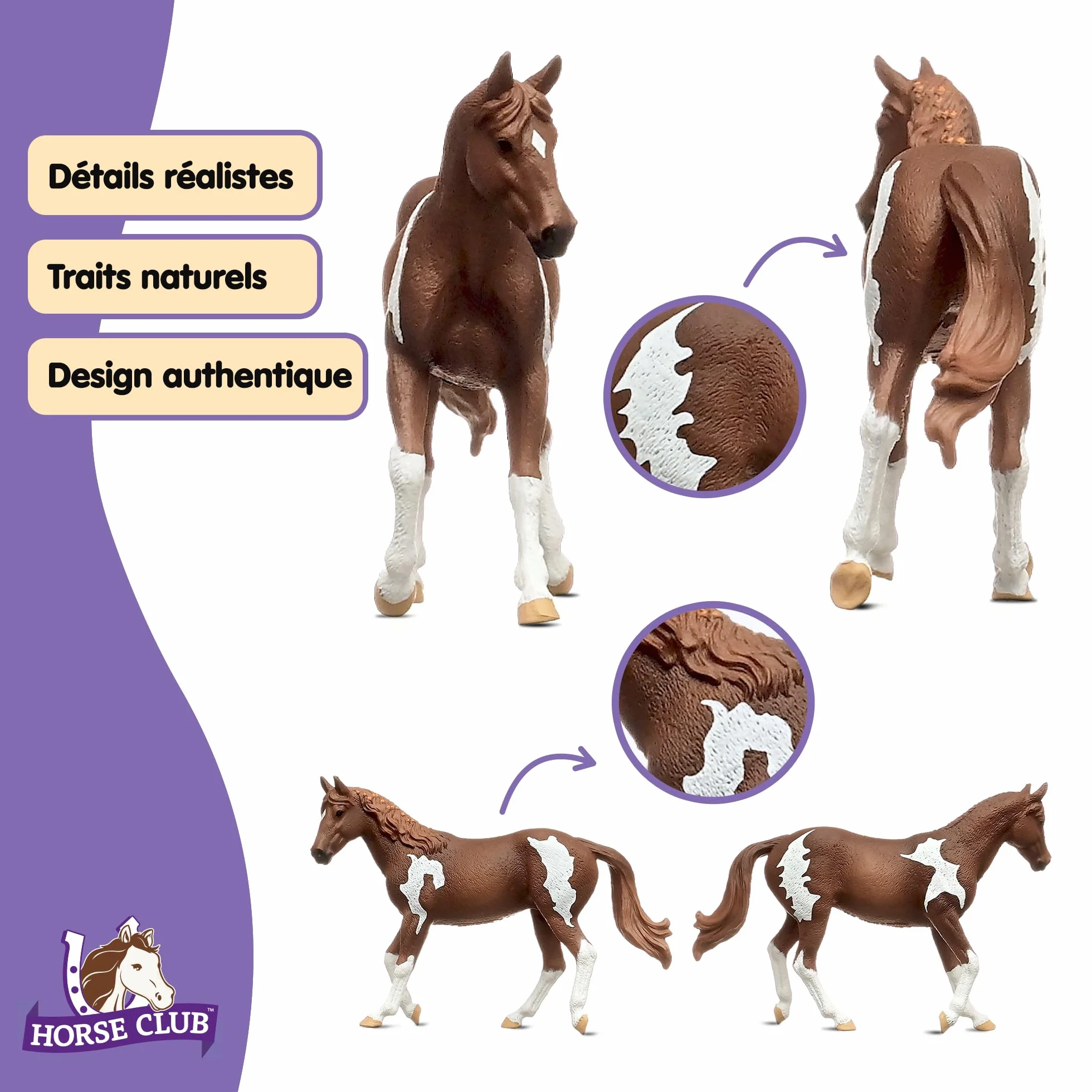 Schleich Horse Club Figurine Jument Paint Horse 14901 Jouet Chevaux 5 Ans 4 x 15 x 11 cm