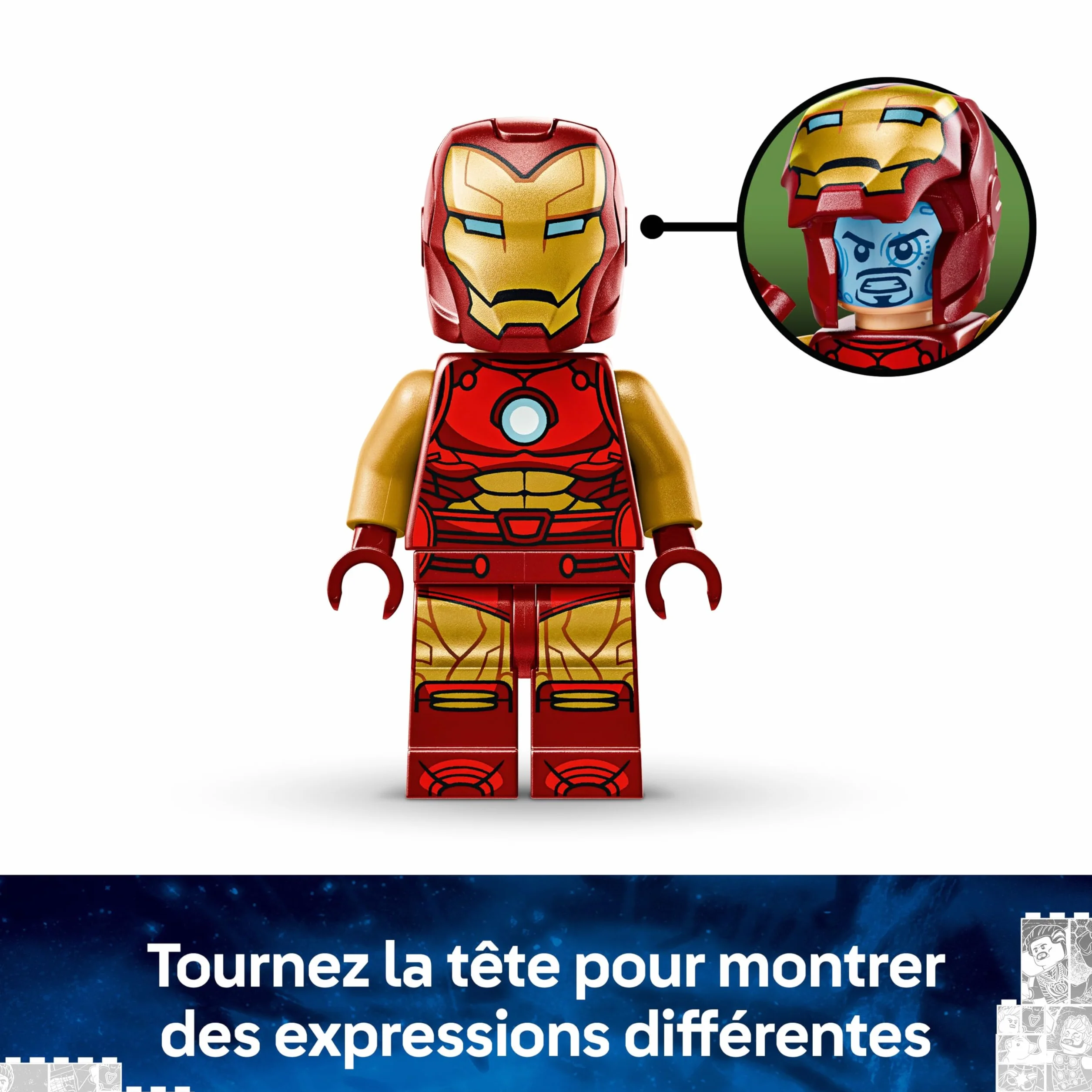 LEGO Marvel Le Robot d’Iron Man Contre Ultron Jouet de Construction 76307
