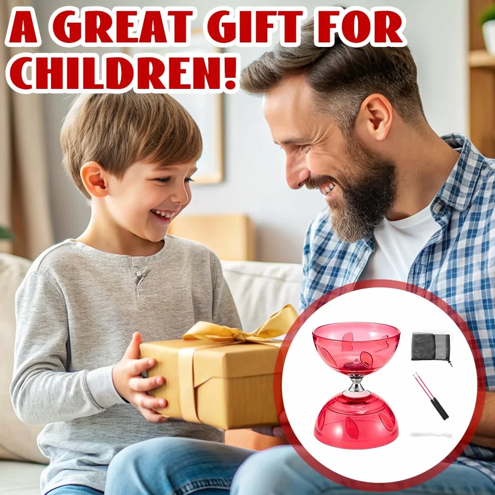 Diabolo LED Roulement À Billes 4,5 MM Jouet Jonglage Enfants Adultes