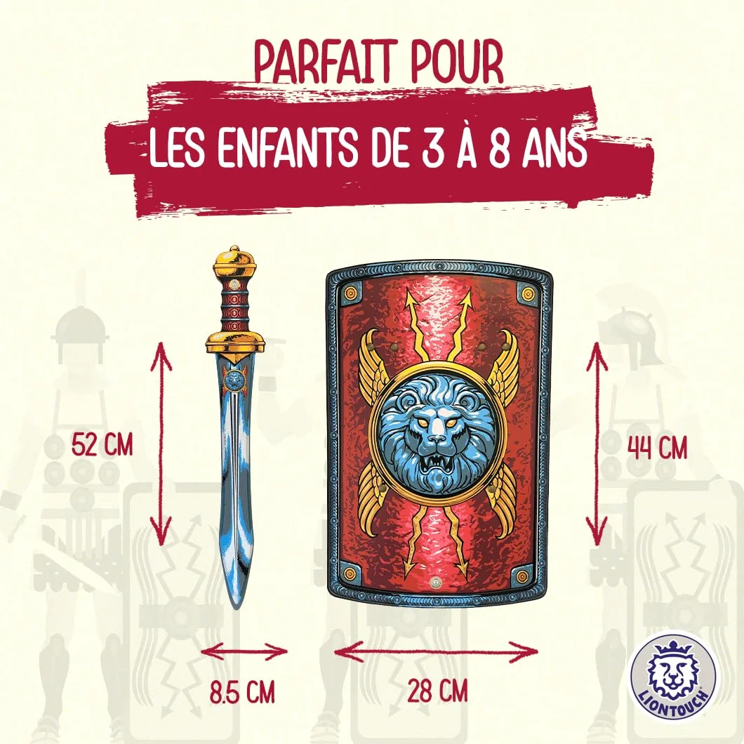 Liontouch Épée et Bouclier Légionnaire Romain 3-8 Ans Ensemble Jouets Garçons Soldat Rome Antique