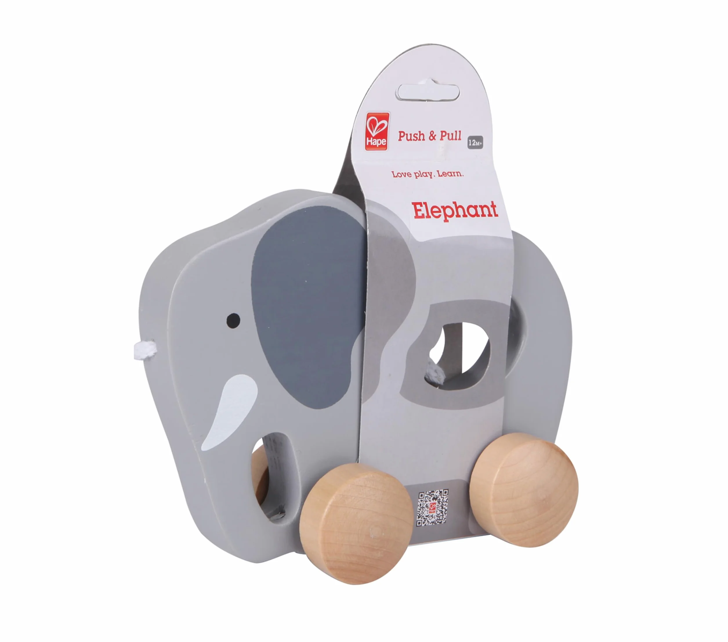 Hape Éléphant Jouet en Bois à Tirer 12 Mois Motricité Imagination Dextérité Enfant