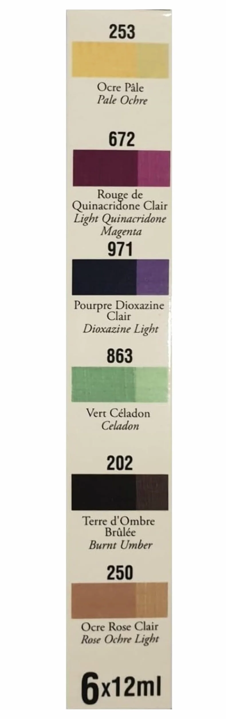 Sennelier Mini Oil Sticks 6pcs Set Portait Tons Clairs