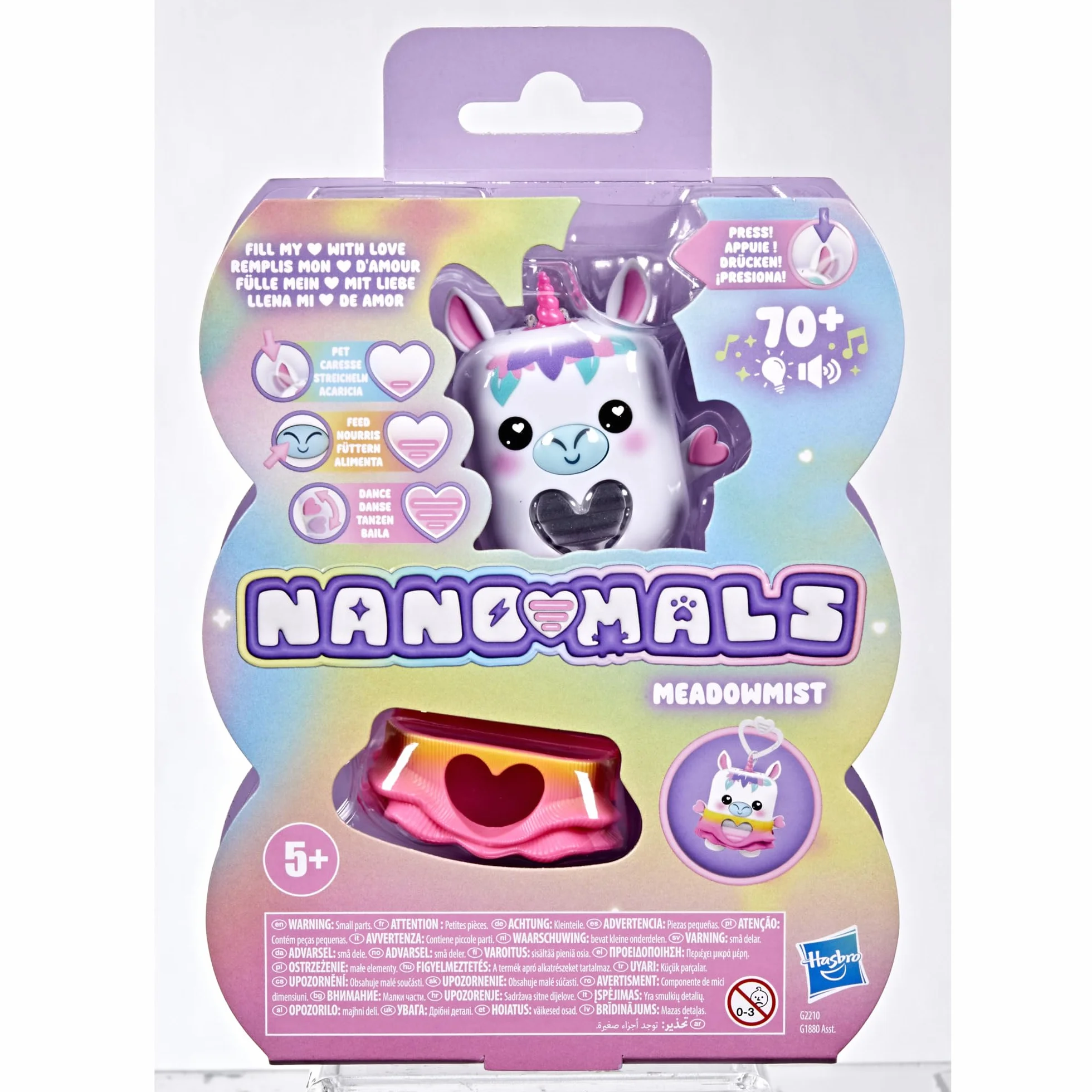 Hasbro Nano-Mals Meadowmist la Licorne Compagnon électronique Blanc