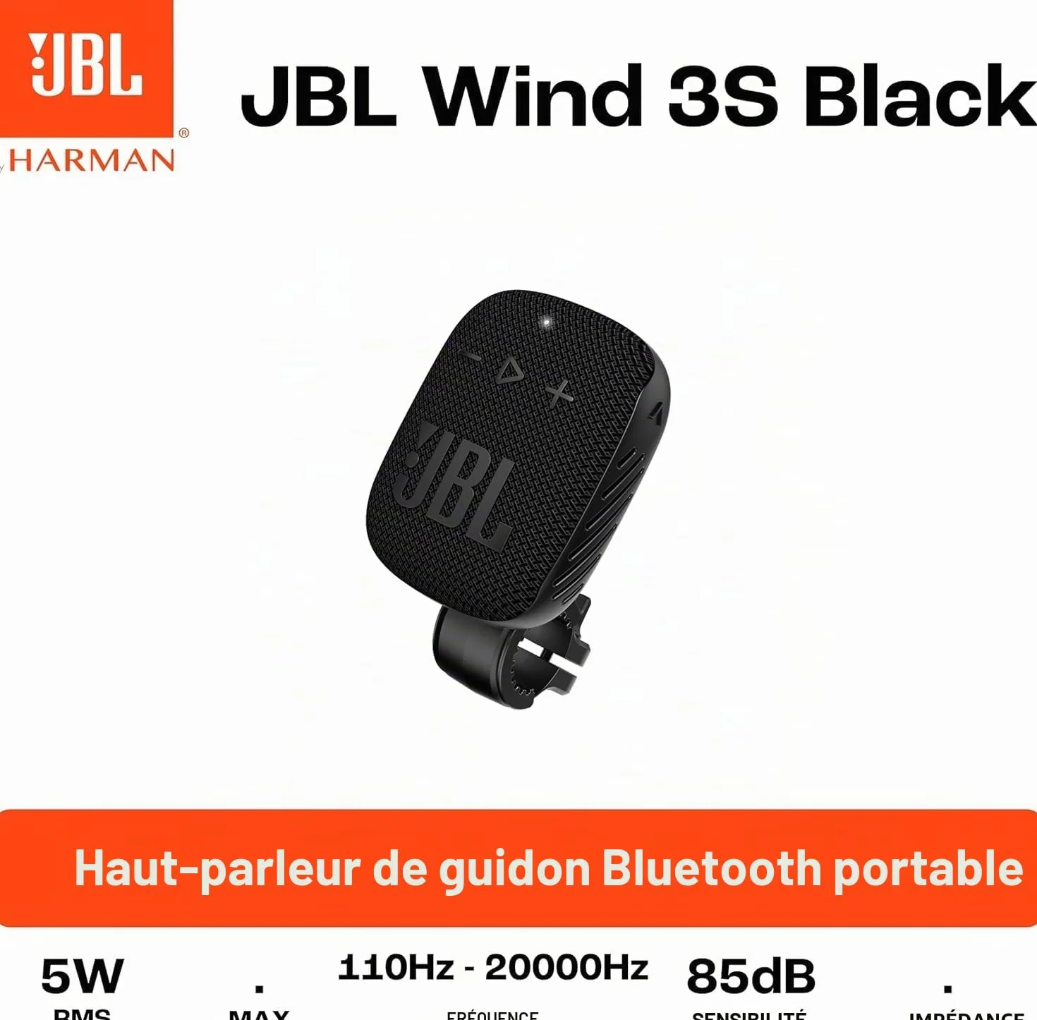 JBL Wind 3S Enceinte Bluetooth portable Black