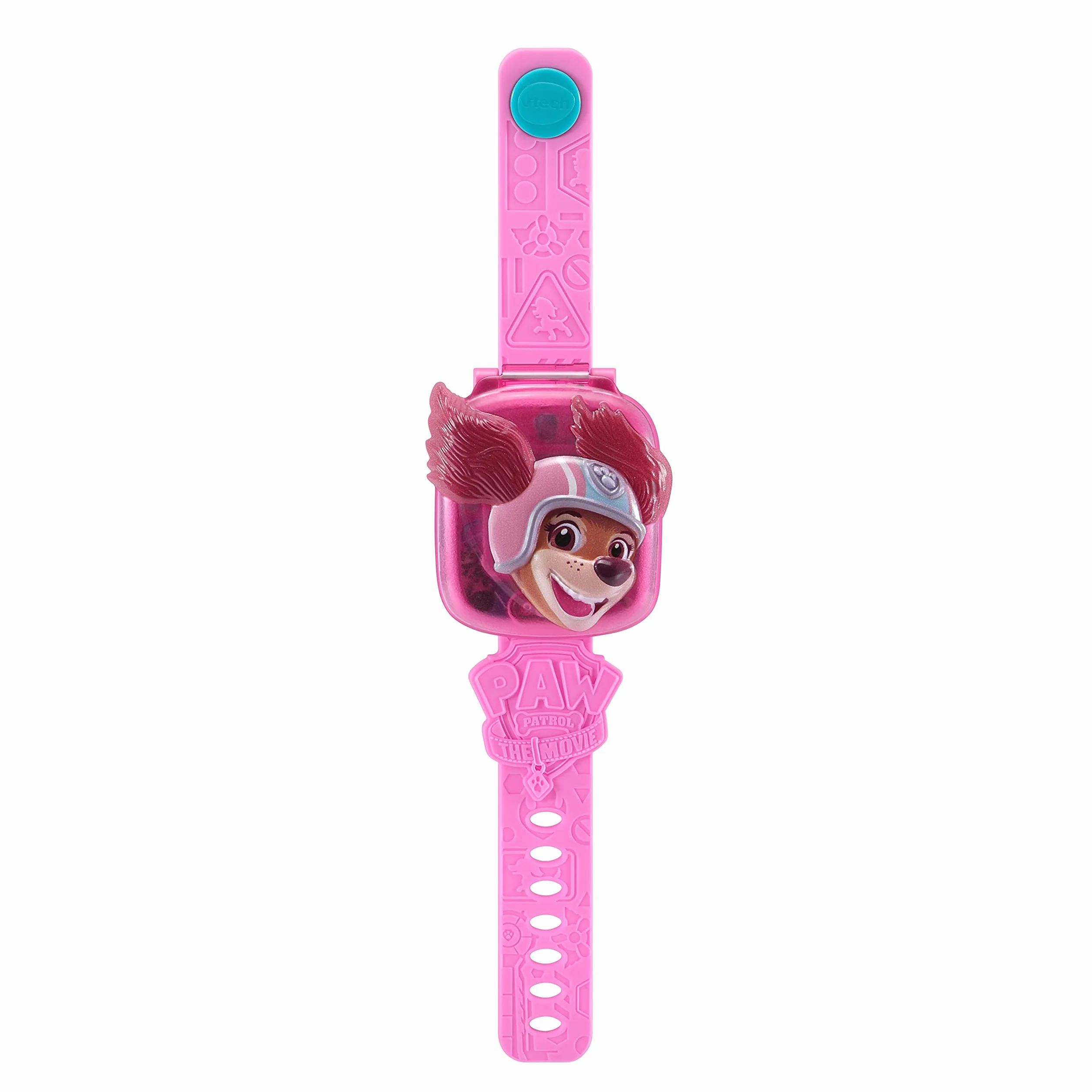 VTech Pat' Patrouille Le Film Montre-Jeu Interactive Liberty Enfant à Clapet Écran Animé Bracelet Souple 10 Cadrans 4 Jeux Cadeau 3-7 Ans Français