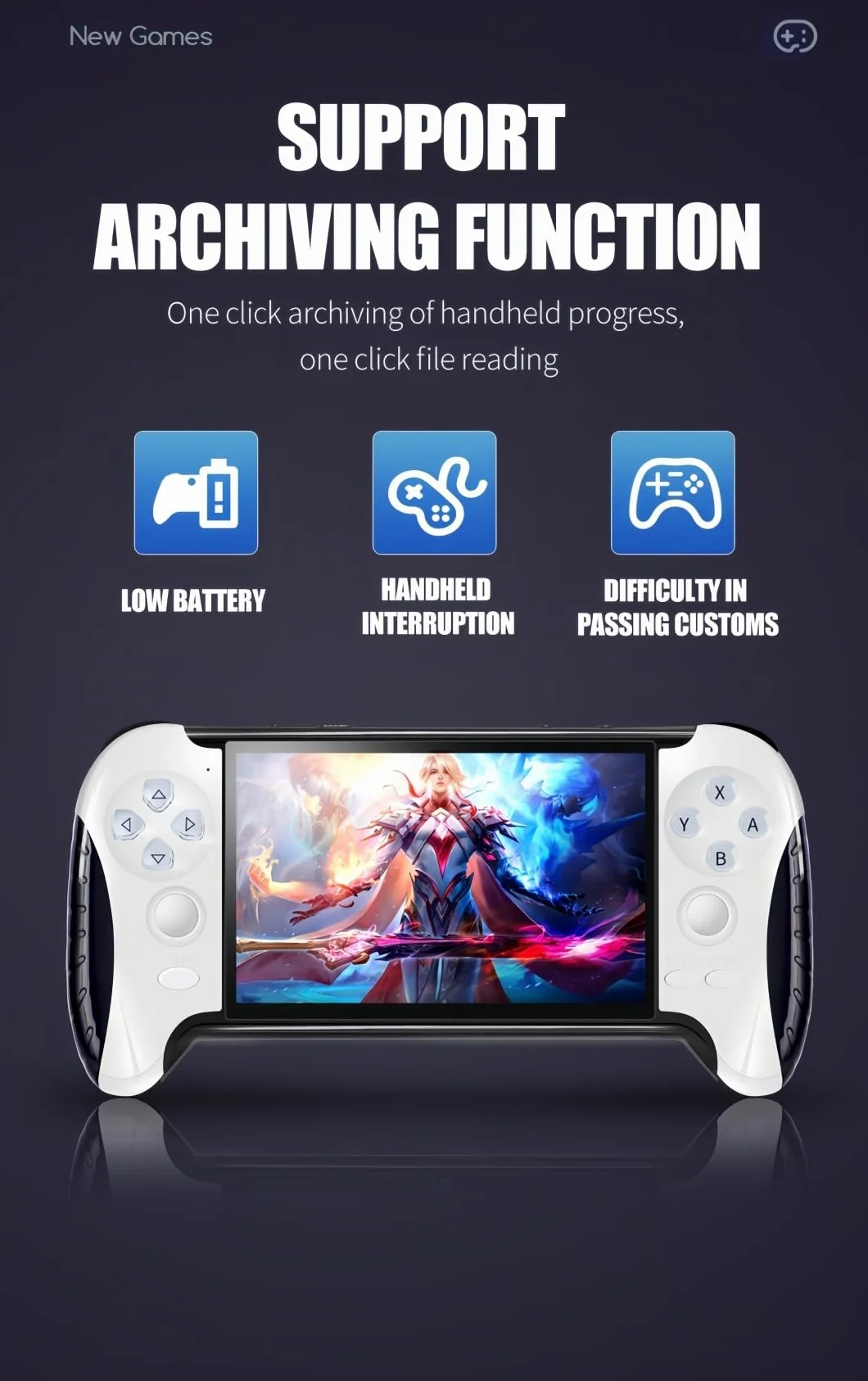 Console de Jeu Vidéo Portable 4,3 Pouces Émulateurs Multiples Sortie TV Jeux Rétro