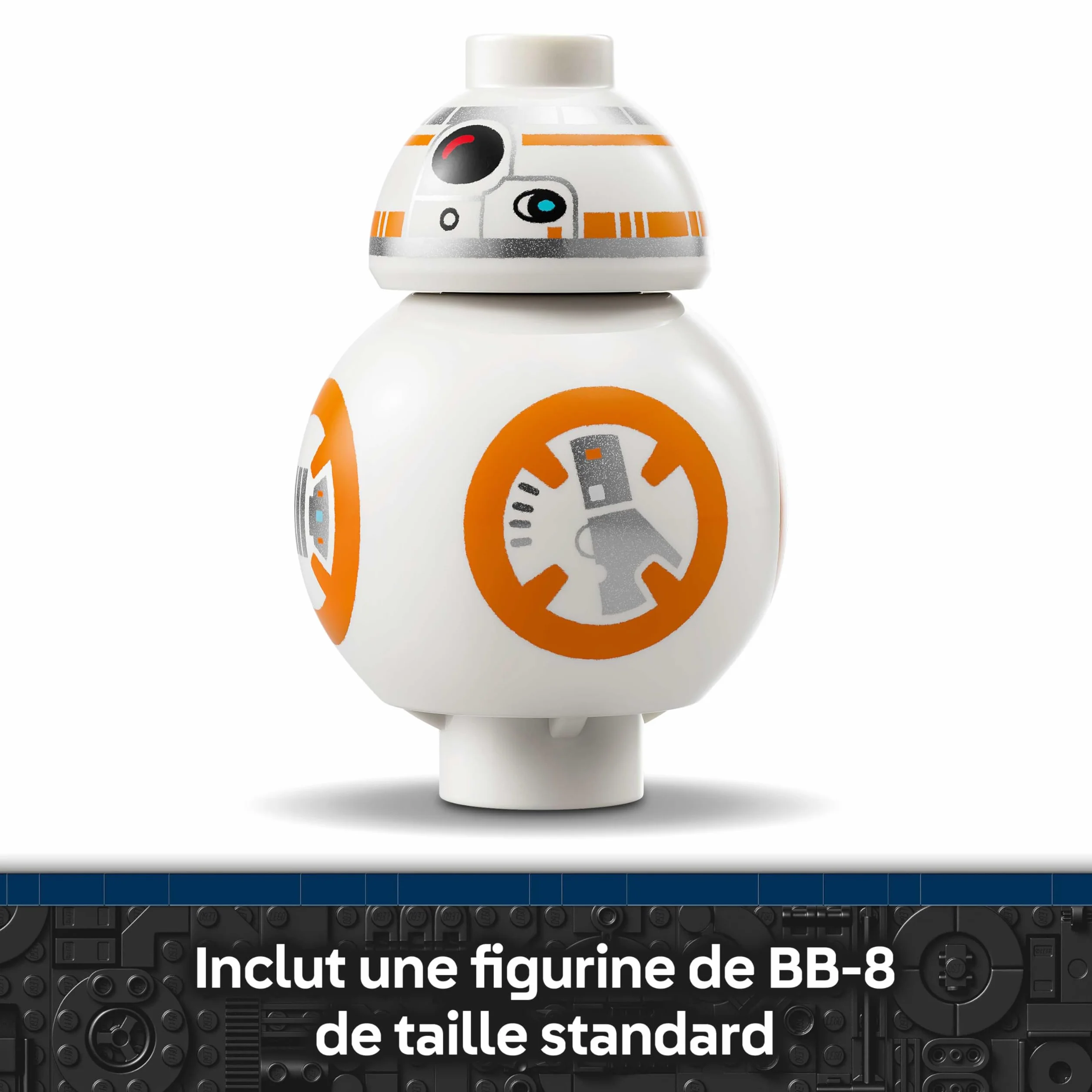 LEGO Star Wars 75452 Droïde Astromécano BB-8 Maquette Figurine Droïde Jouet Construction Tête Pivotante Roue