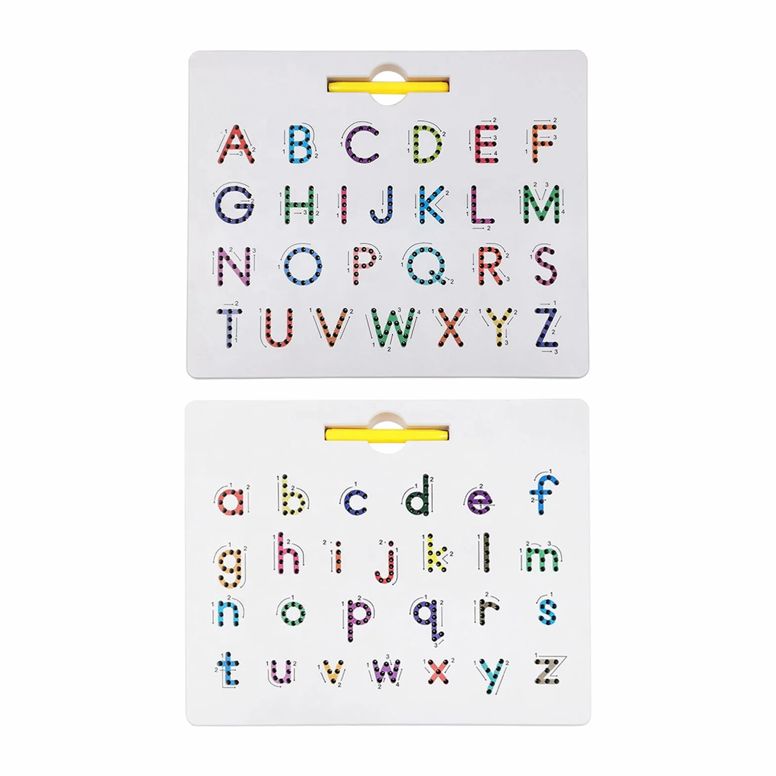 Tableau Magnétique Alphabet 2 en 1 – Jouet d'Apprentissage des Lettres STEM, Activité d'Écriture Interactive, Jeu Éducatif en Acier Magnétique