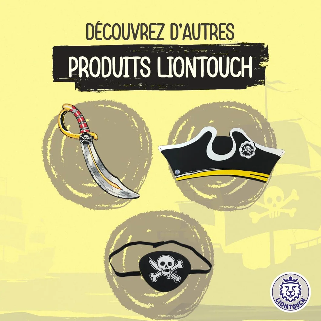 Liontouch Crochet Pirate pour Enfants 3-6 Ans | Accessoire en Mousse pour Déguisements et Costumes