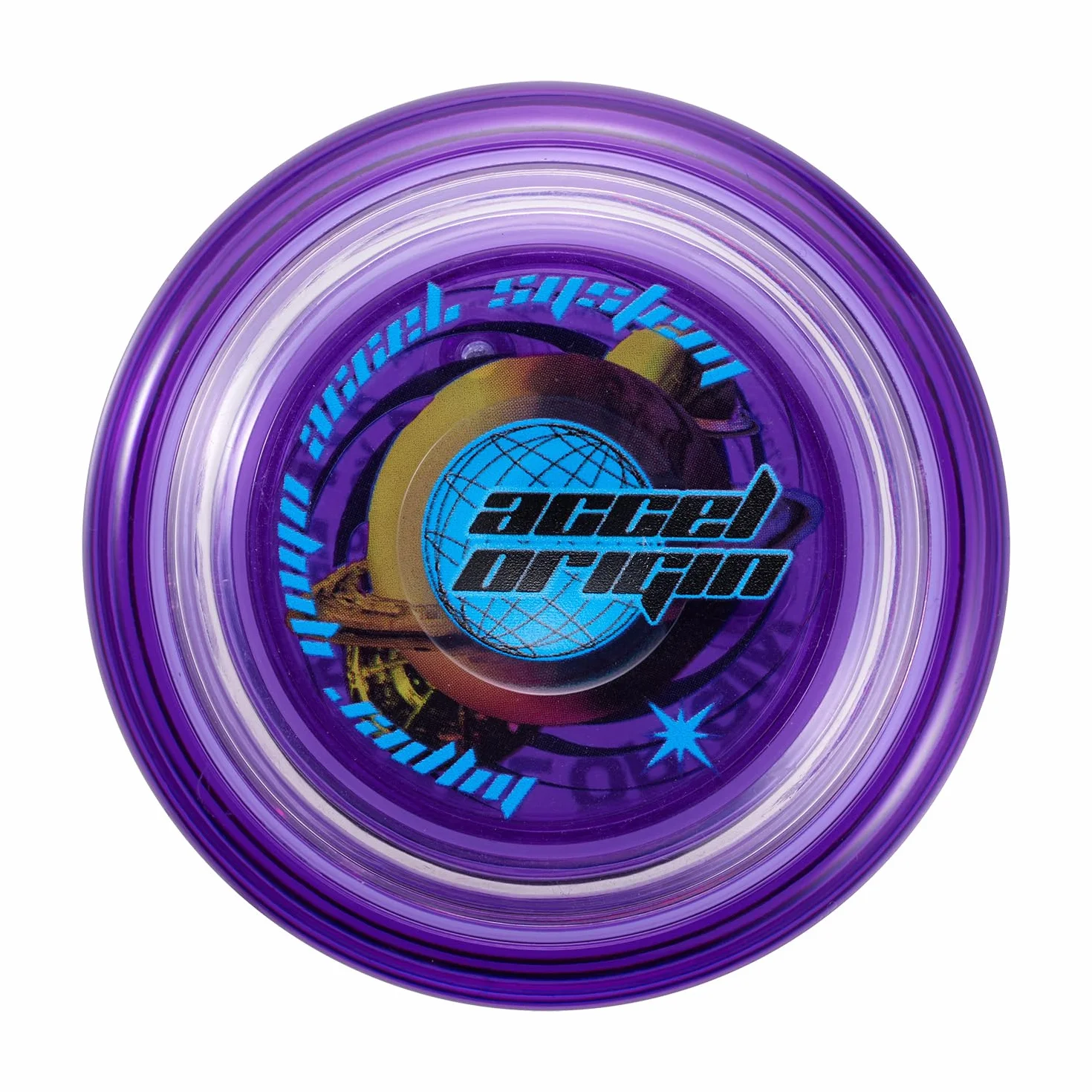 Bandai Accel Hyper Yoyo Violet Jeu d'adresse pour Enfants de 8 Ans avec Son système Accel