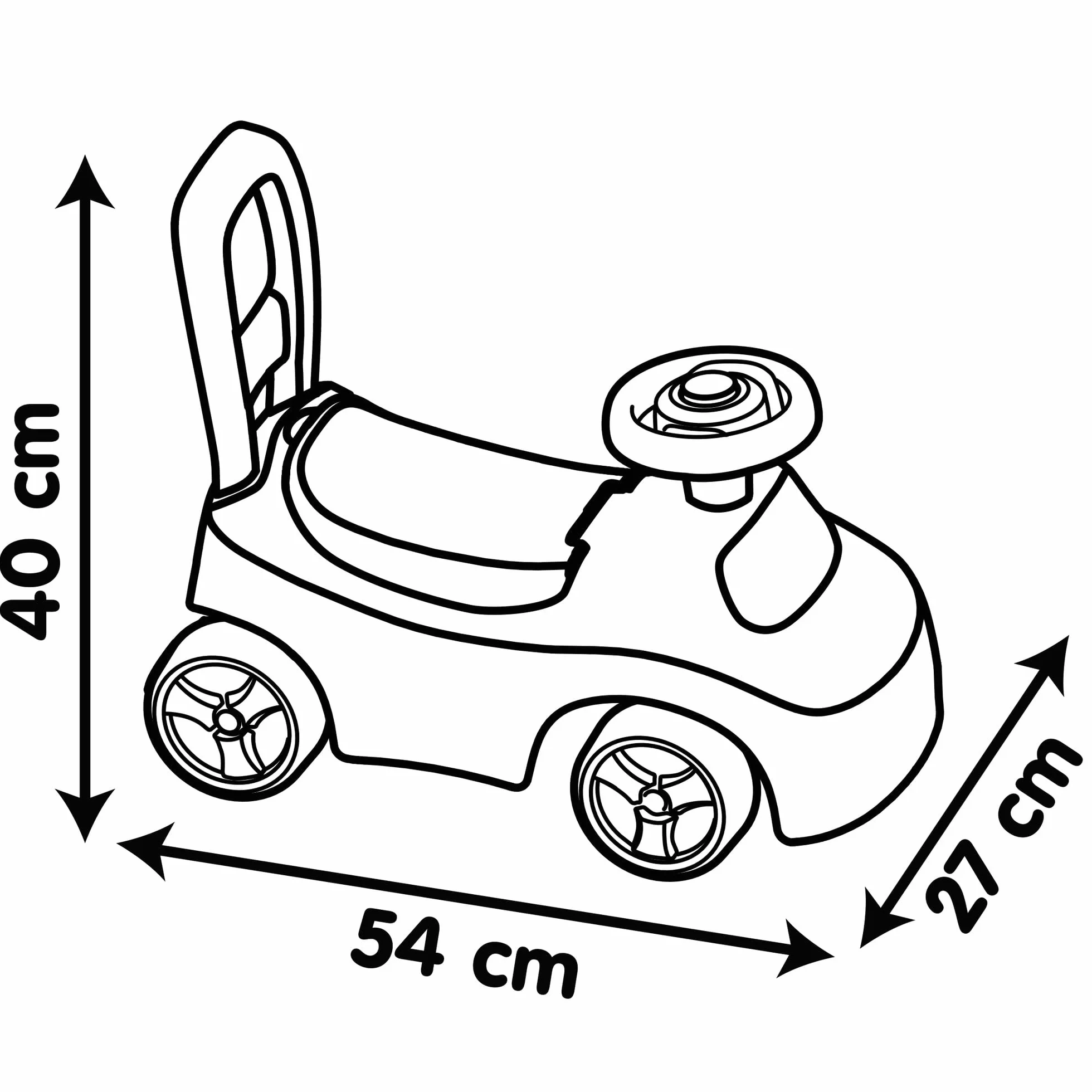 Smoby Porteur Auto Rose Trotteur Volant Directionnel Coffre Jouets 10 Mois Fabrication Française