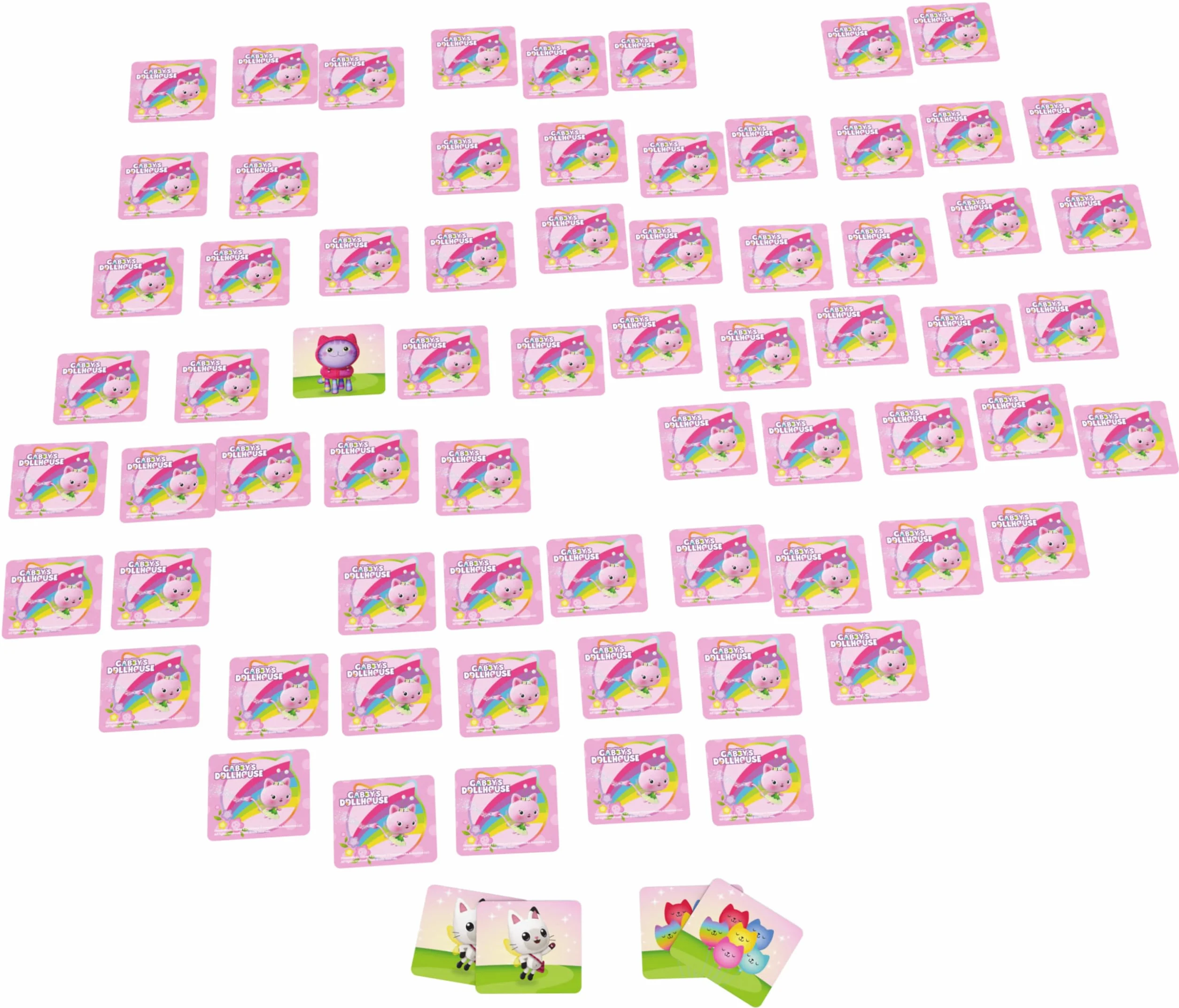 Gabby et la Maison Magique Memo Valisette Gabby Chat Jeu De Société Concentration 72 Cartes 36 Paires Jouet Enfant 3 Ans+