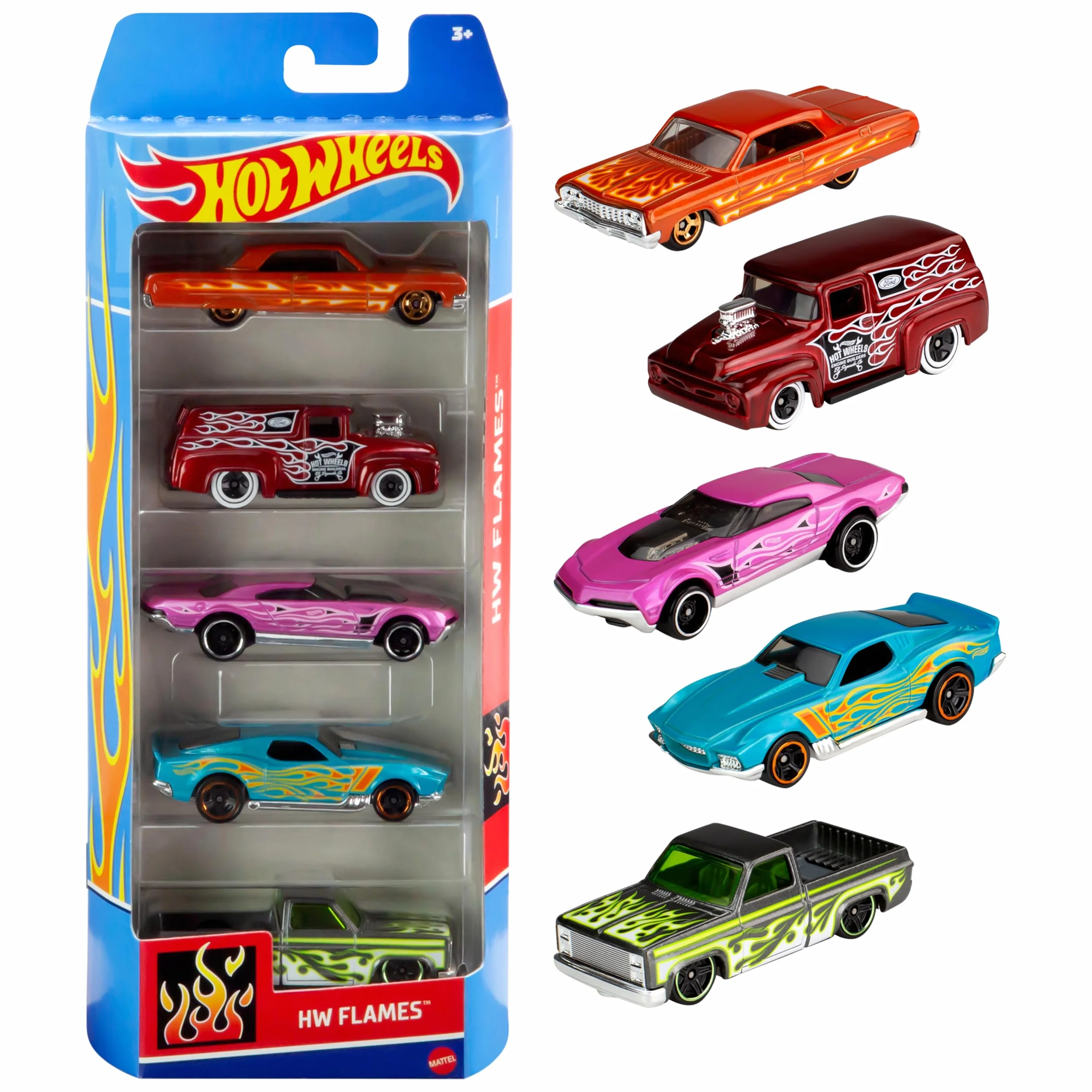 Hot Wheels Lot 5 Voitures 1:64 Jouet Collection Enfant 3 Ans+