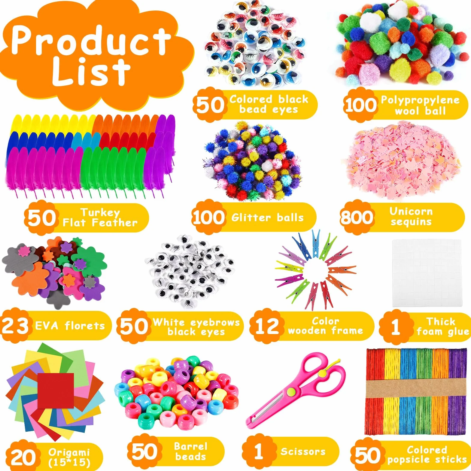 Kit Bricolage Enfant 1800 Activités Manuelles, Pipe Cleaners Crafts Set, Fournitures Éducatives