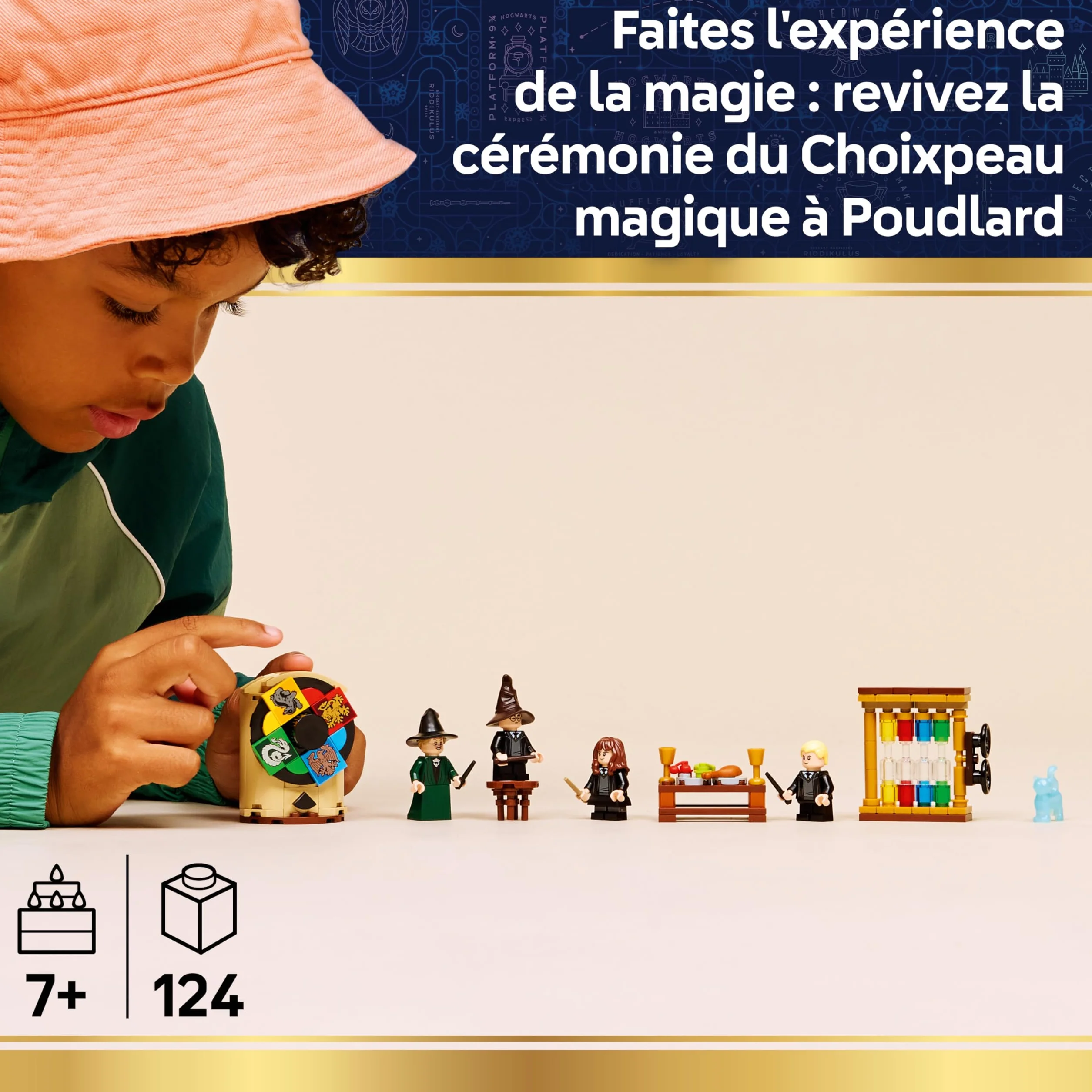 LEGO Harry Potter Le Château de Poudlard : la Cérémonie du Choixpeau Magique 76460 Jouet Minifigurine Hermione Baguettes Magiques Cadeau 7 Ans