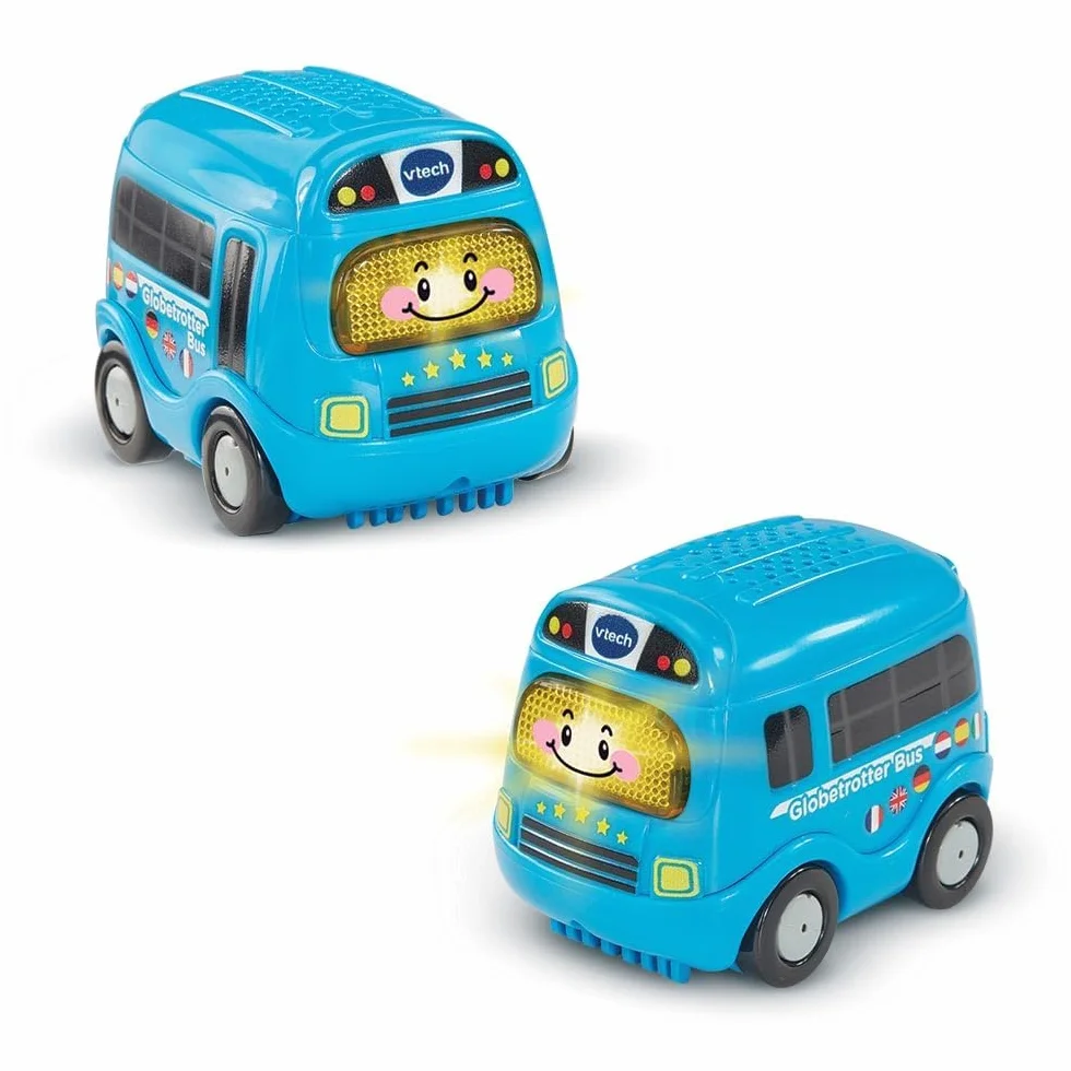 VTech Tut Tut Bolides Globetrotter Super Set Bus Globe-Trotteur Multilingue Circuit Voitures 6 Zones Magiques