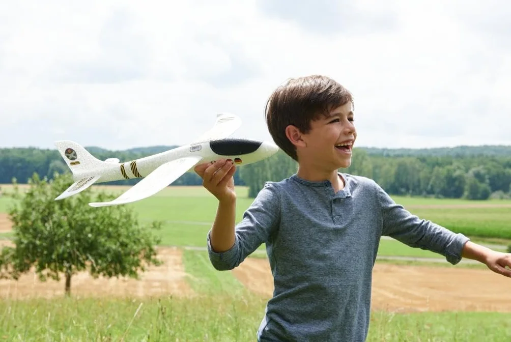 HABA Terra Kids-Planeur en styromousse Avion à Assembler pour Enfant 5 Ans et Plus