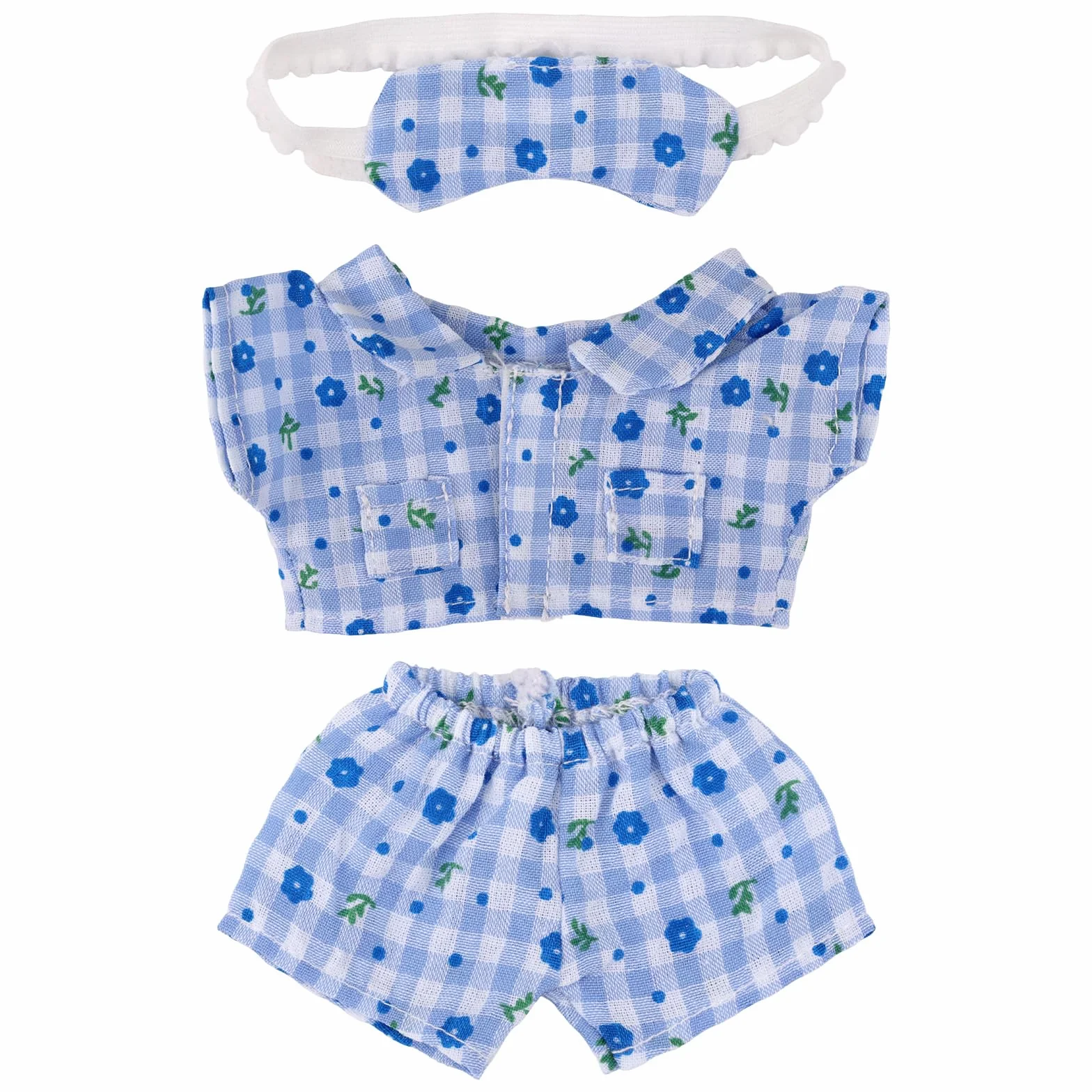 Ensemble Pyjama Bleu 3pcs pour Poupée 17cm Accessoires Vêtements Peluche