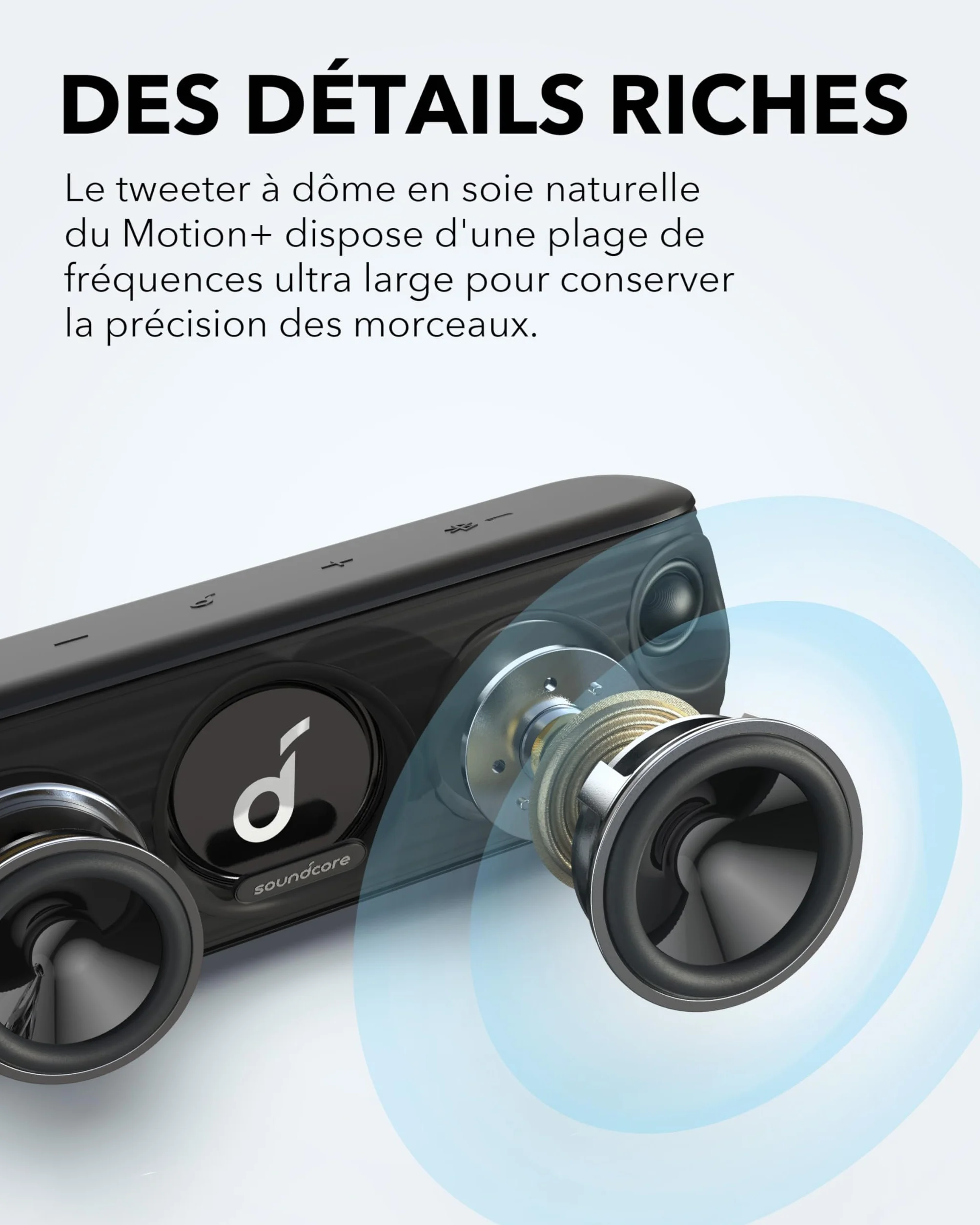 Soundcore Motion+ Enceinte Bluetooth 30W Son Hi-Res IPX7 12 Heures Autonomie USB-C