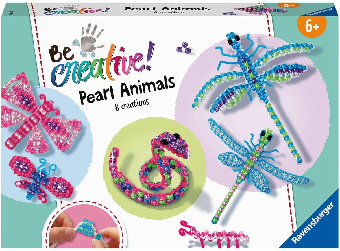 Ravensburger Be Creative Kit Création Animaux en Perles 3D – 900 Perles, 8 Réalisations, Dès 6 Ans
